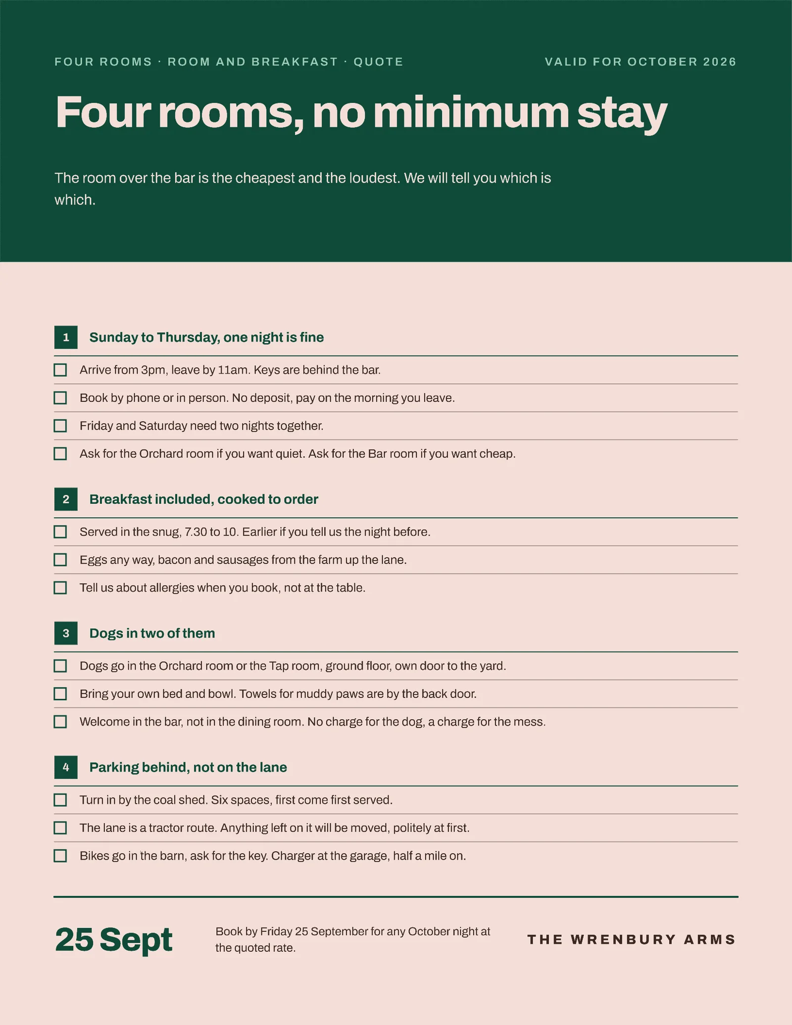 Four Rooms Quote — 2-page Quote template, page 2 of 2
