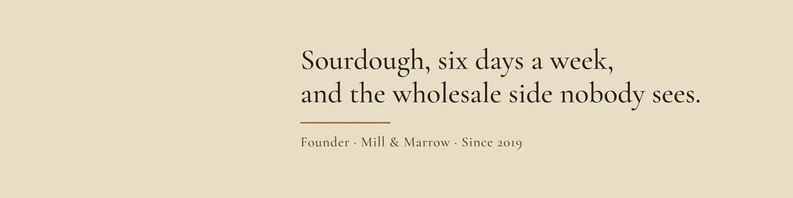Oat Bakery Founder Banner — 4:1 LinkedIn banner template