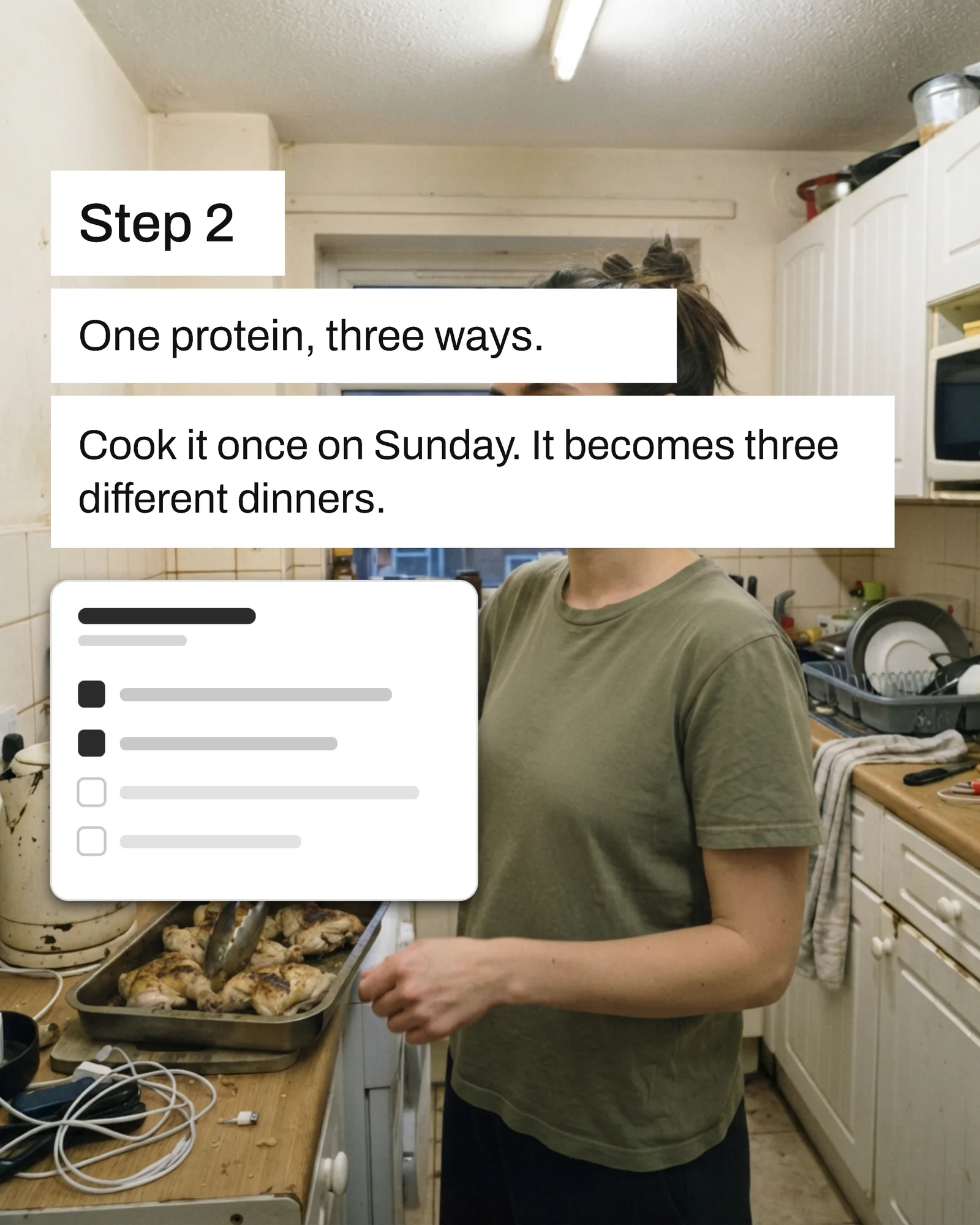 Magenta lime meal prep steps carousel — 5-panel Instagram carousel carousel template, page 3 of 5
