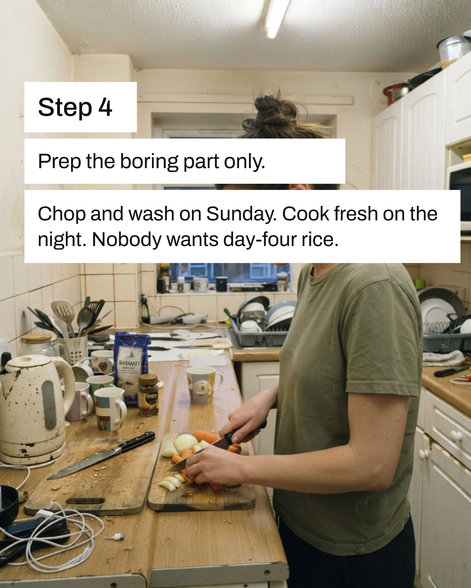 Magenta lime meal prep steps carousel — 5-panel Instagram carousel carousel template, page 5 of 5