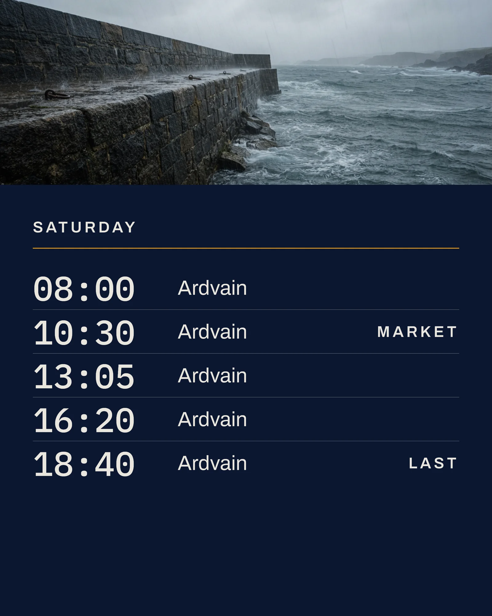 Island Ferry Winter Timetable Instagram Carousel — 5-panel Instagram carousel carousel template, page 3 of 5