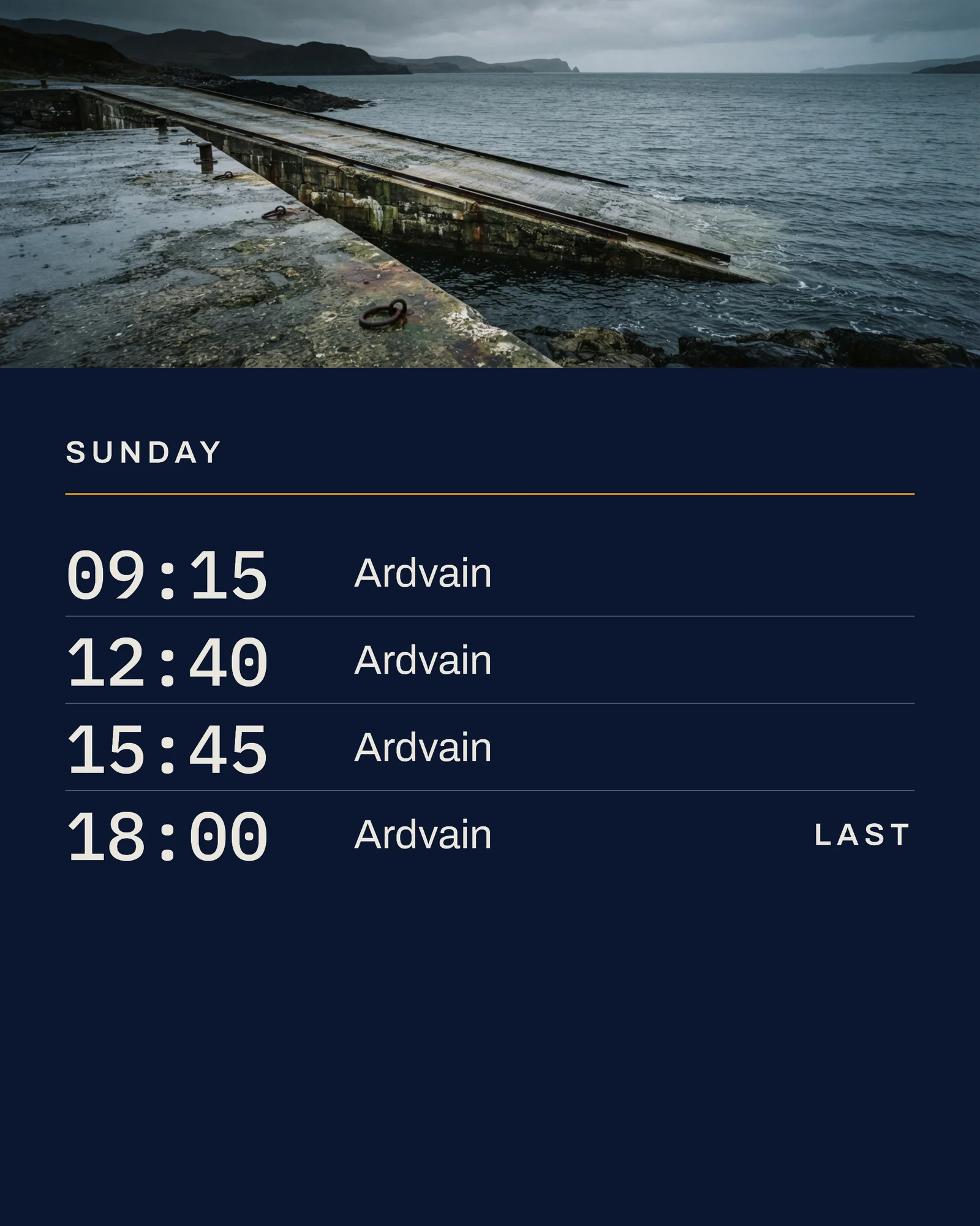 Island Ferry Winter Timetable Instagram Carousel — 5-panel Instagram carousel carousel template, page 4 of 5