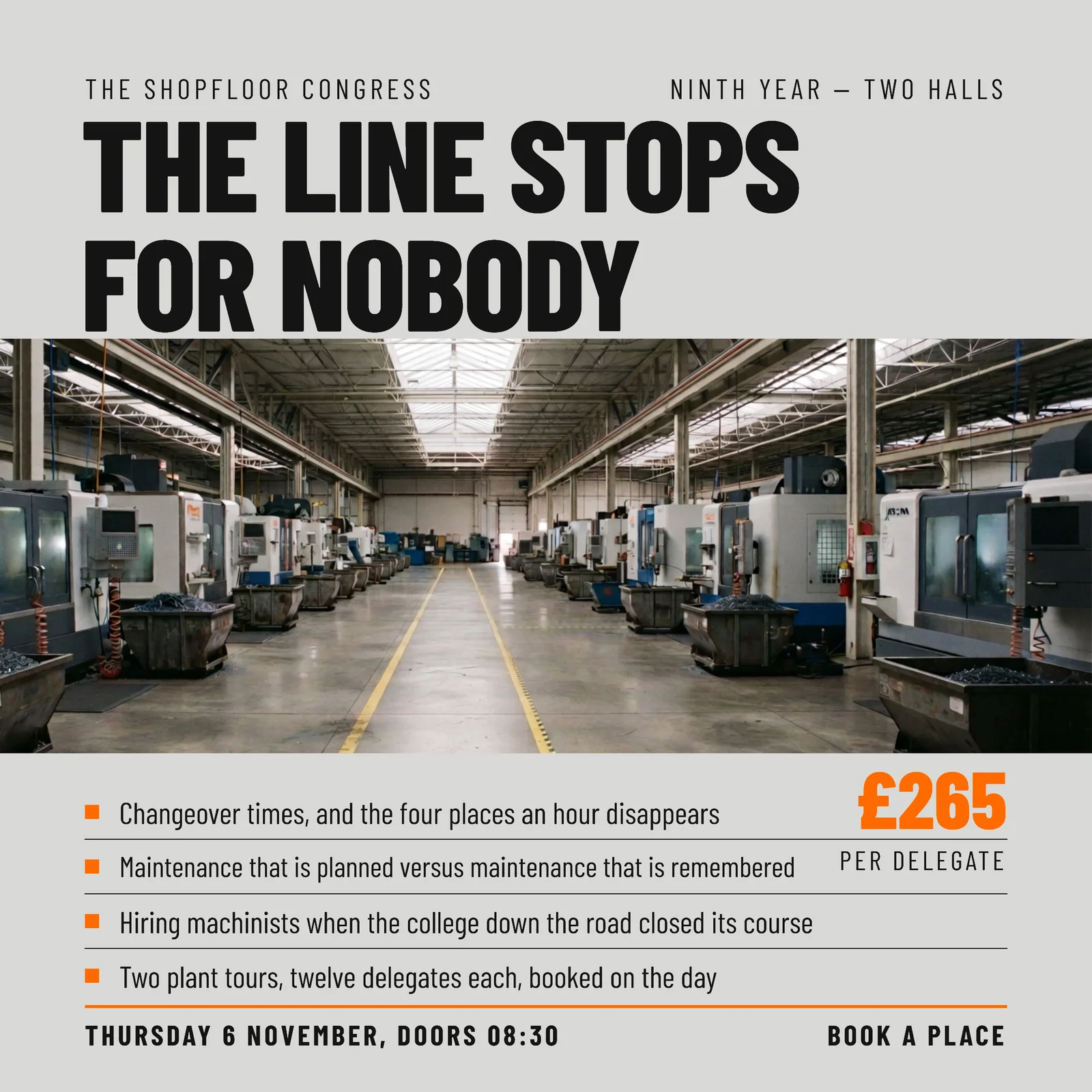 Concrete Hazard Letterbox Shopfloor Congress LinkedIn Ad — 1:1 LinkedIn ad template