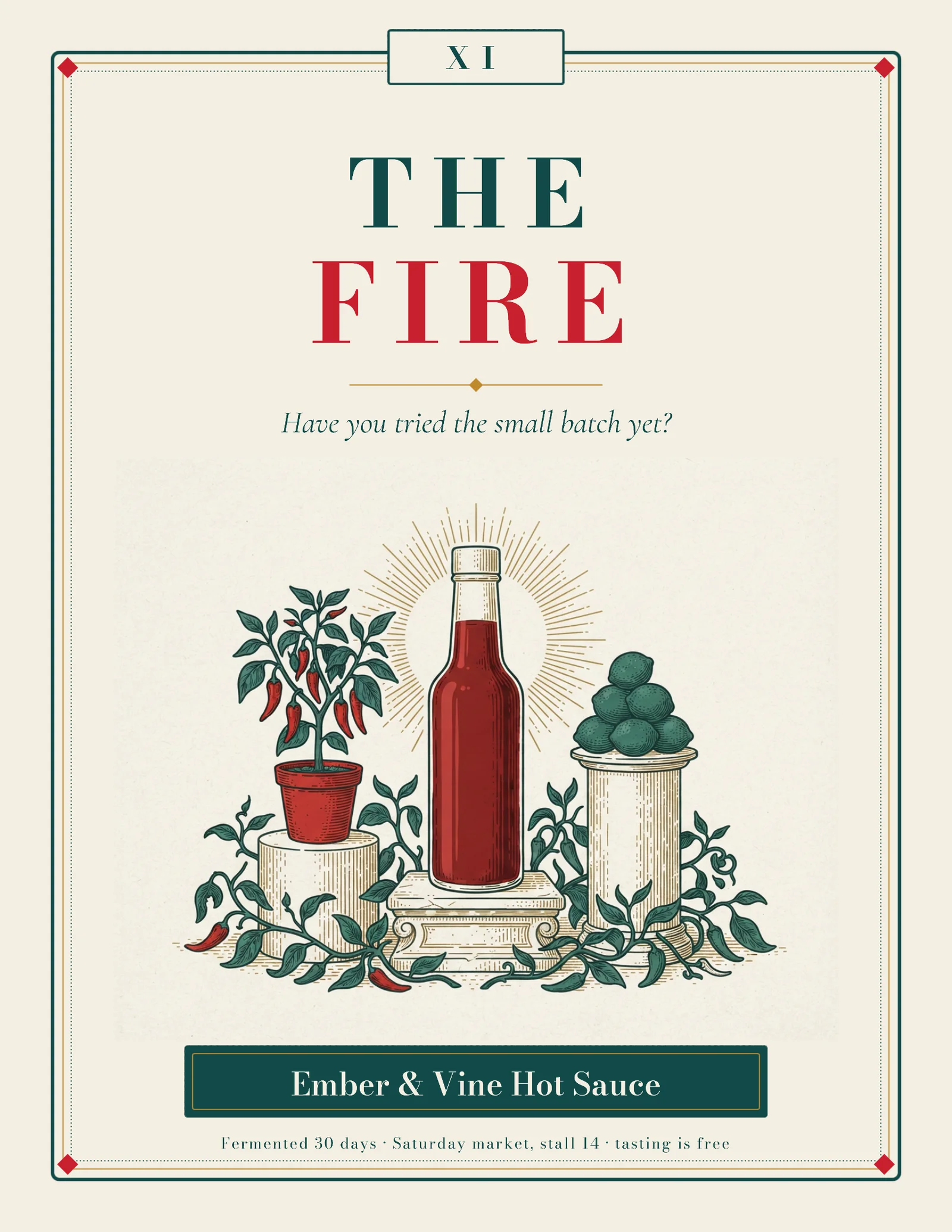 Tarot Card Hot Sauce Flyer — Letter Flyer template