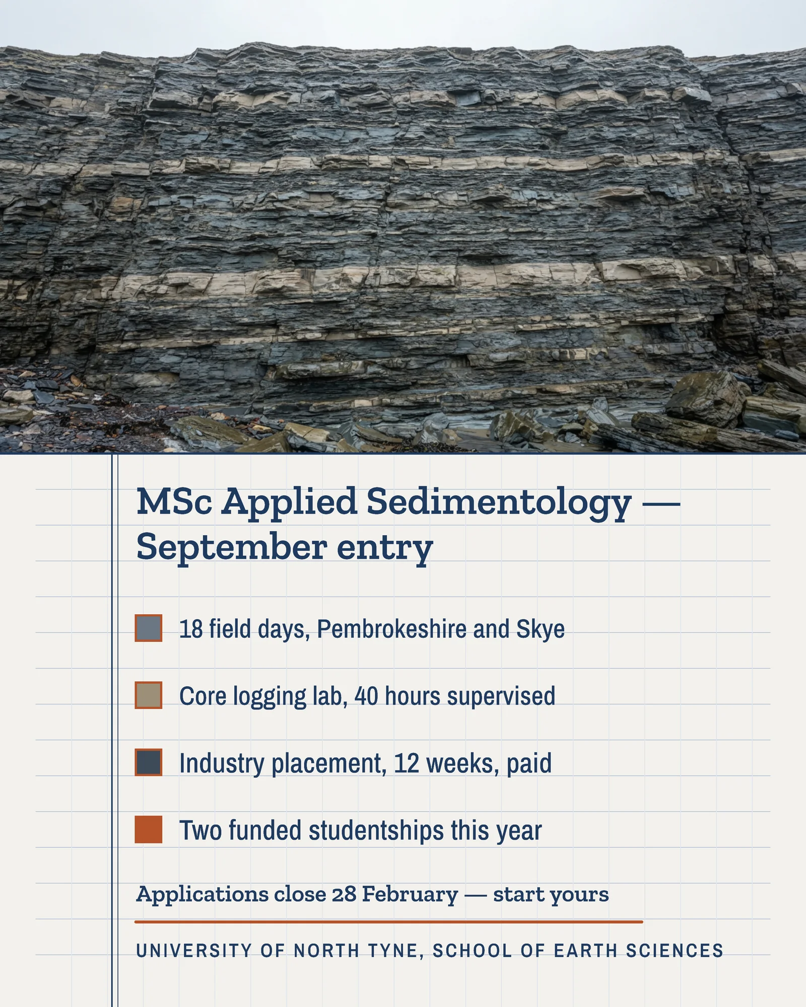 Field Notebook Geology Masters Instagram Ad — 4:5 Instagram ad template