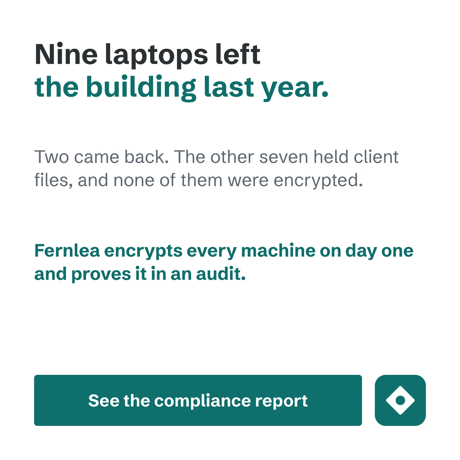 White teal encryption — 1:1 Instagram ad template