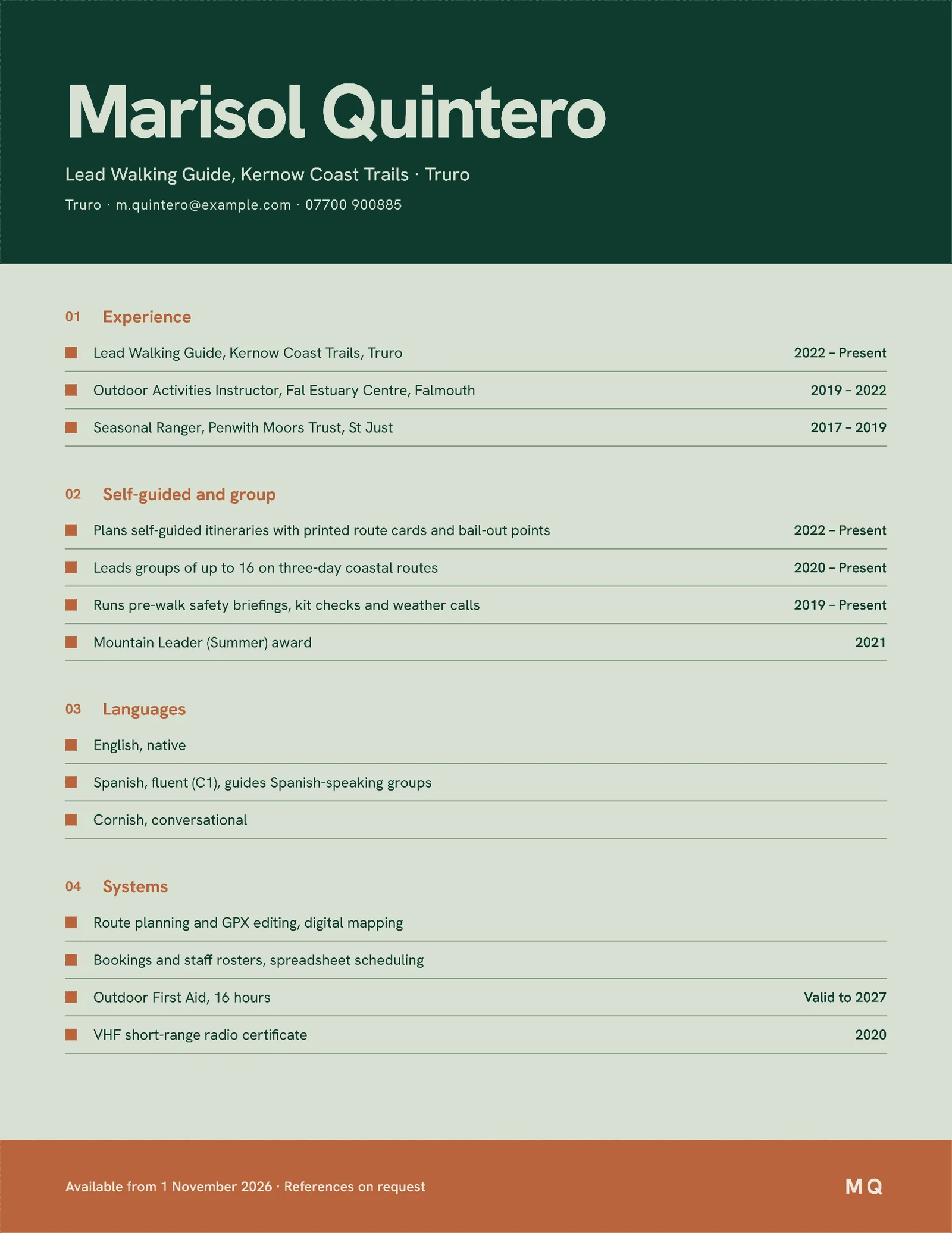 Travel Operations Manager Resume — 2-page Resume template, page 2 of 2