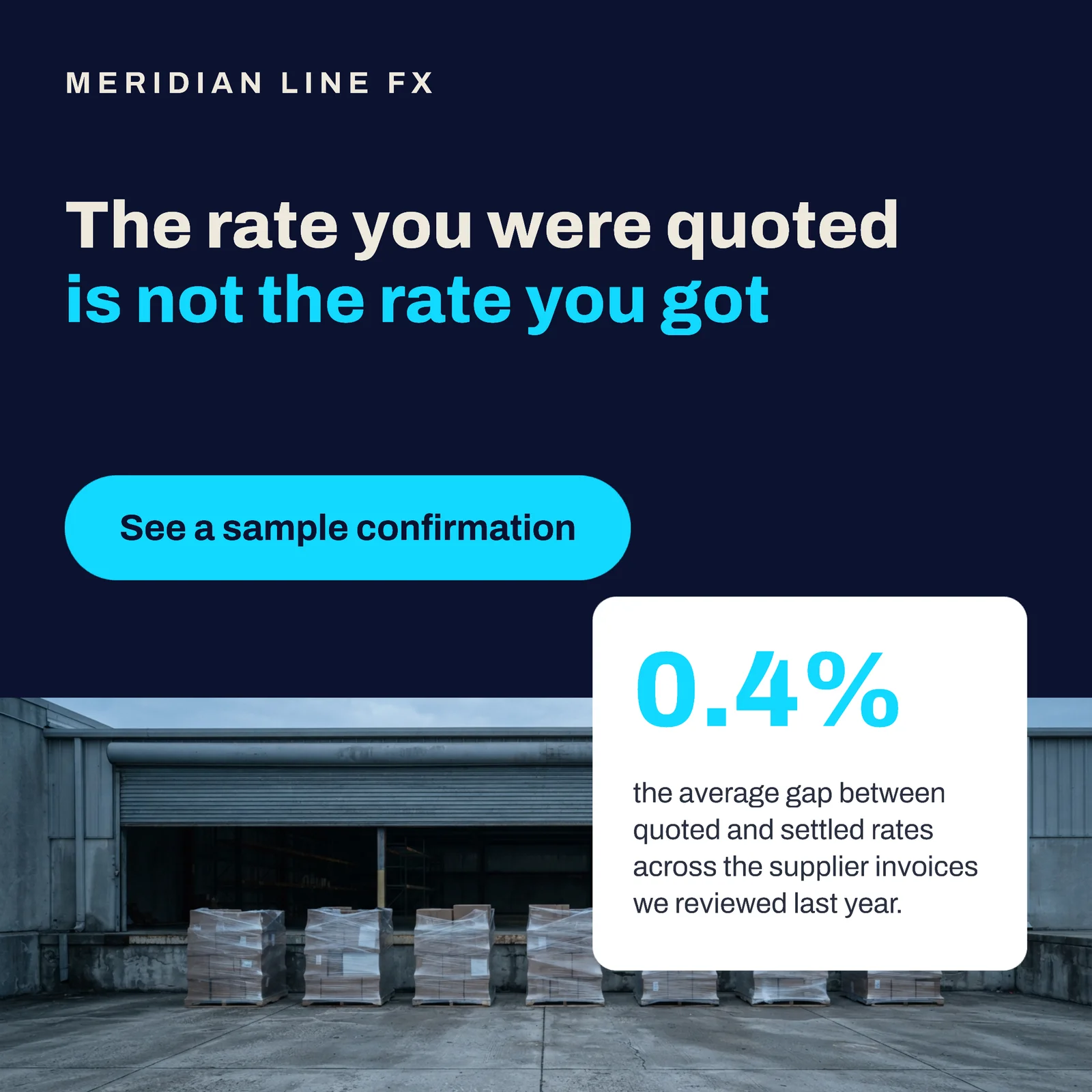 Corporate FX Quoted Rate LinkedIn Ad — 1:1 LinkedIn ad template