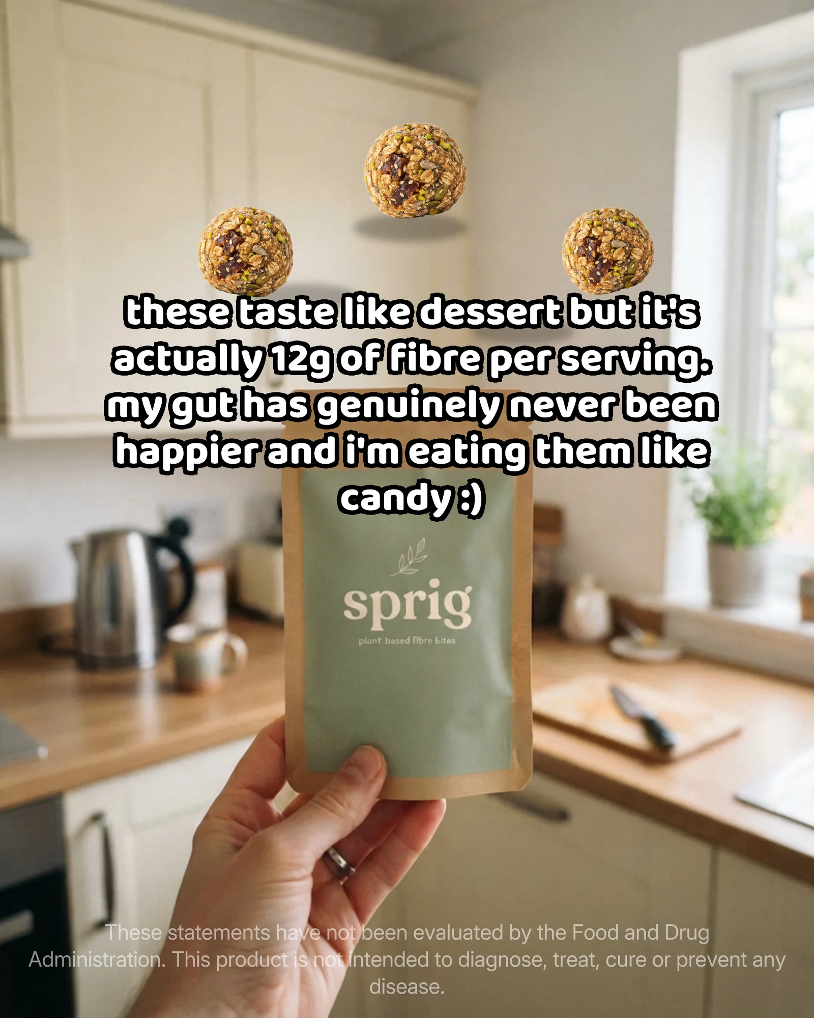 UGC kitchen caption ad — 4:5 Instagram ad template