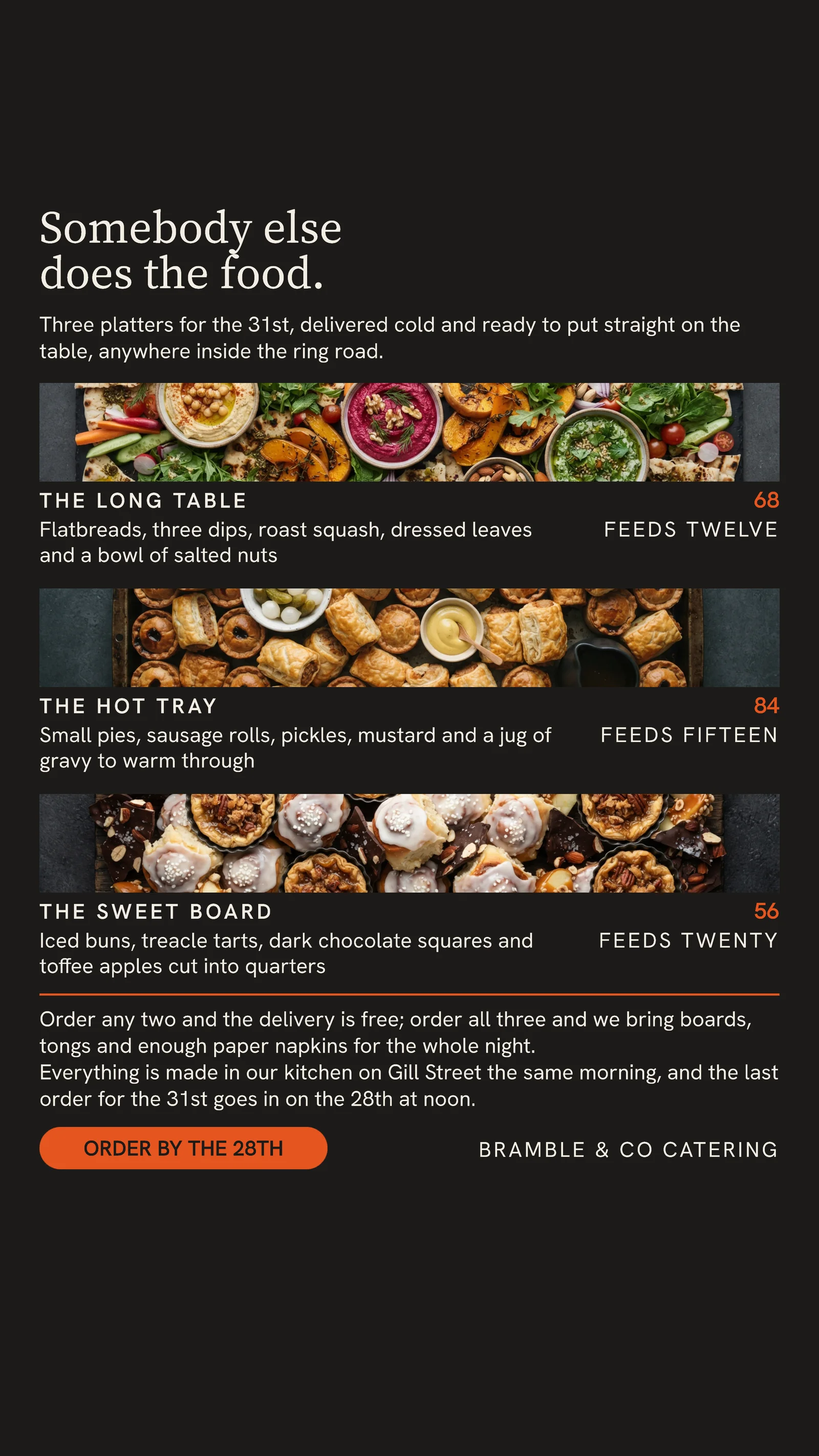 Charcoal Photo Bands Caterer Party Platters Facebook Story — 9:16 Facebook story template