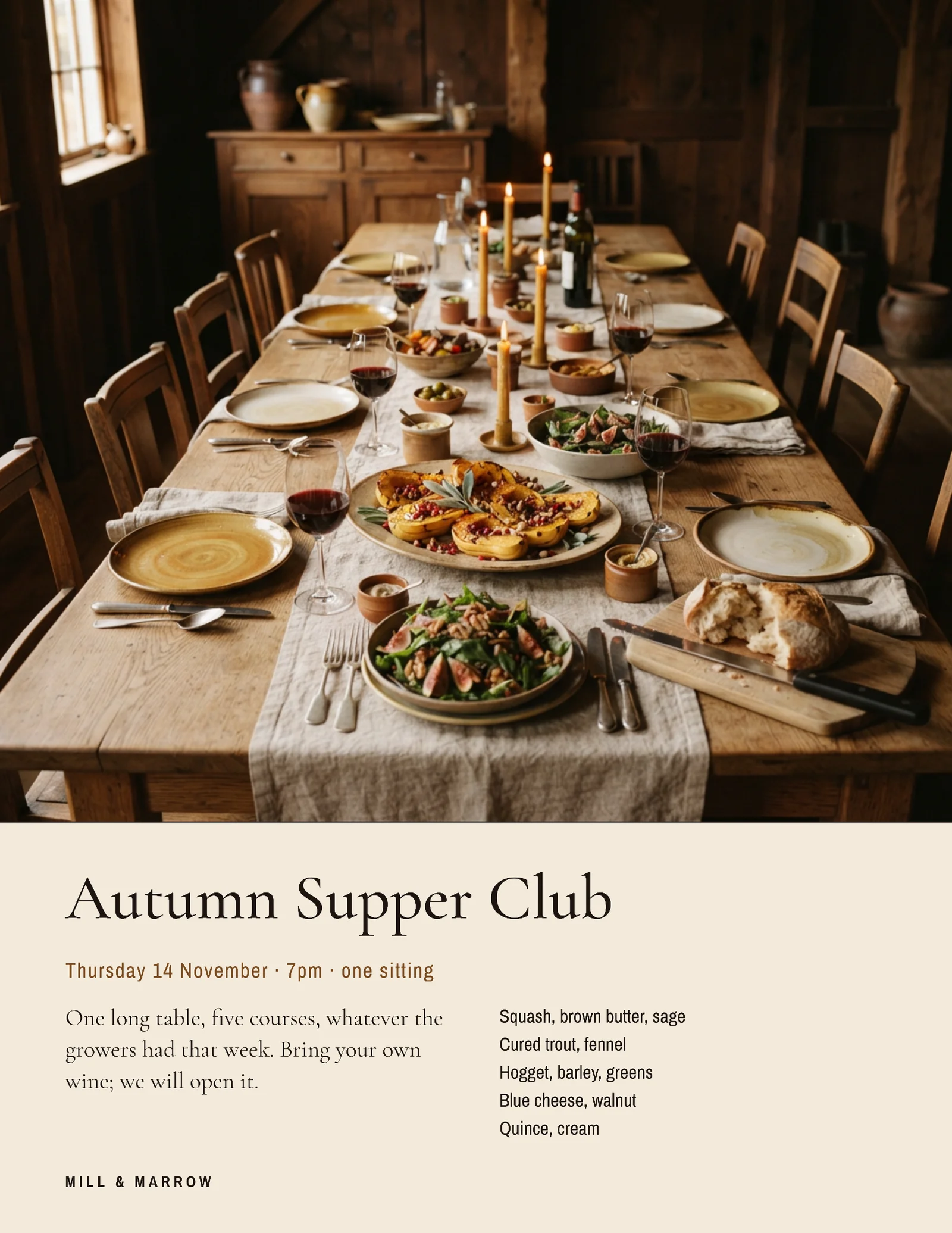 Supper Club Flyer — Letter Flyer template