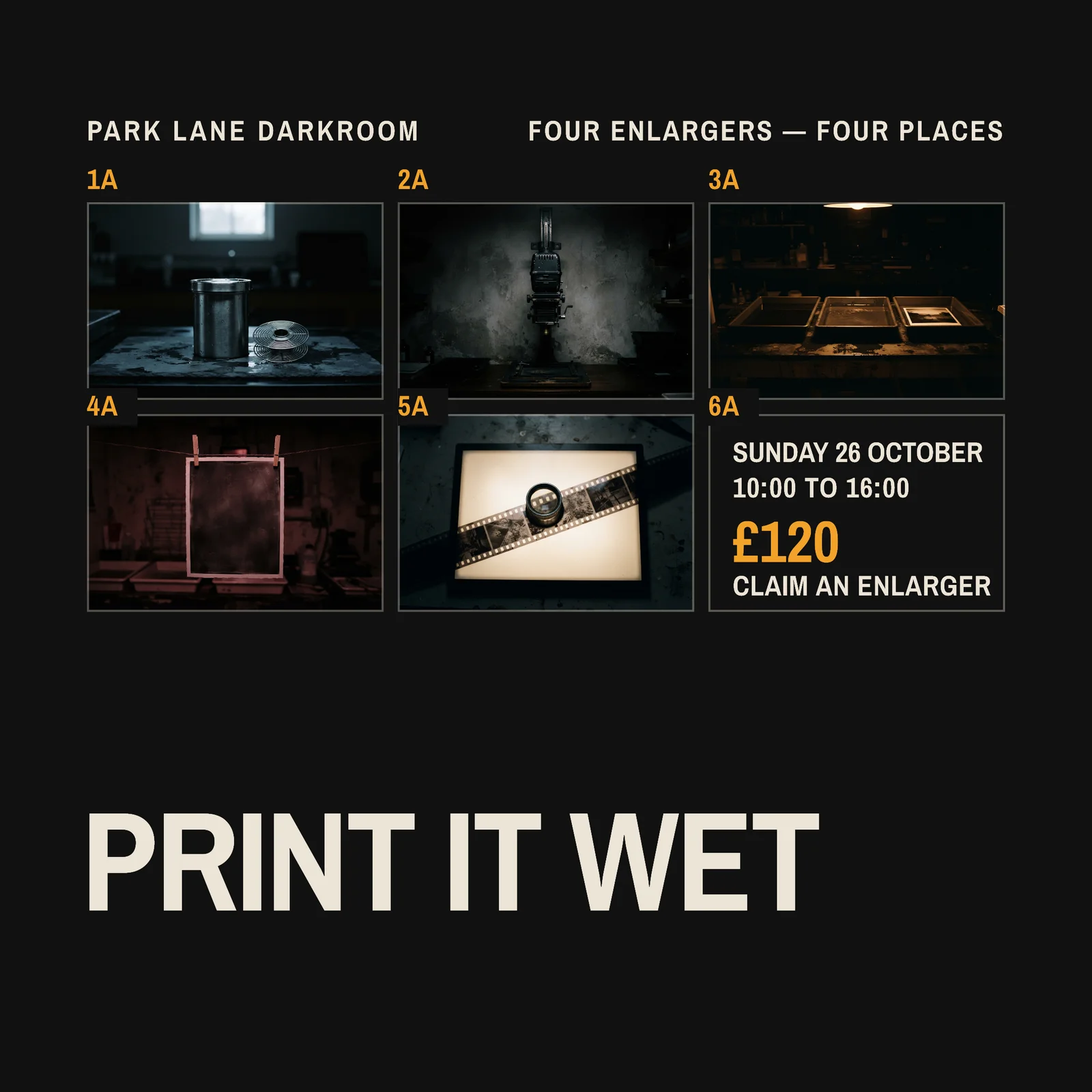 Safelight Amber Contact Sheet Darkroom Printing Workshop Instagram Ad — 1:1 Instagram ad template