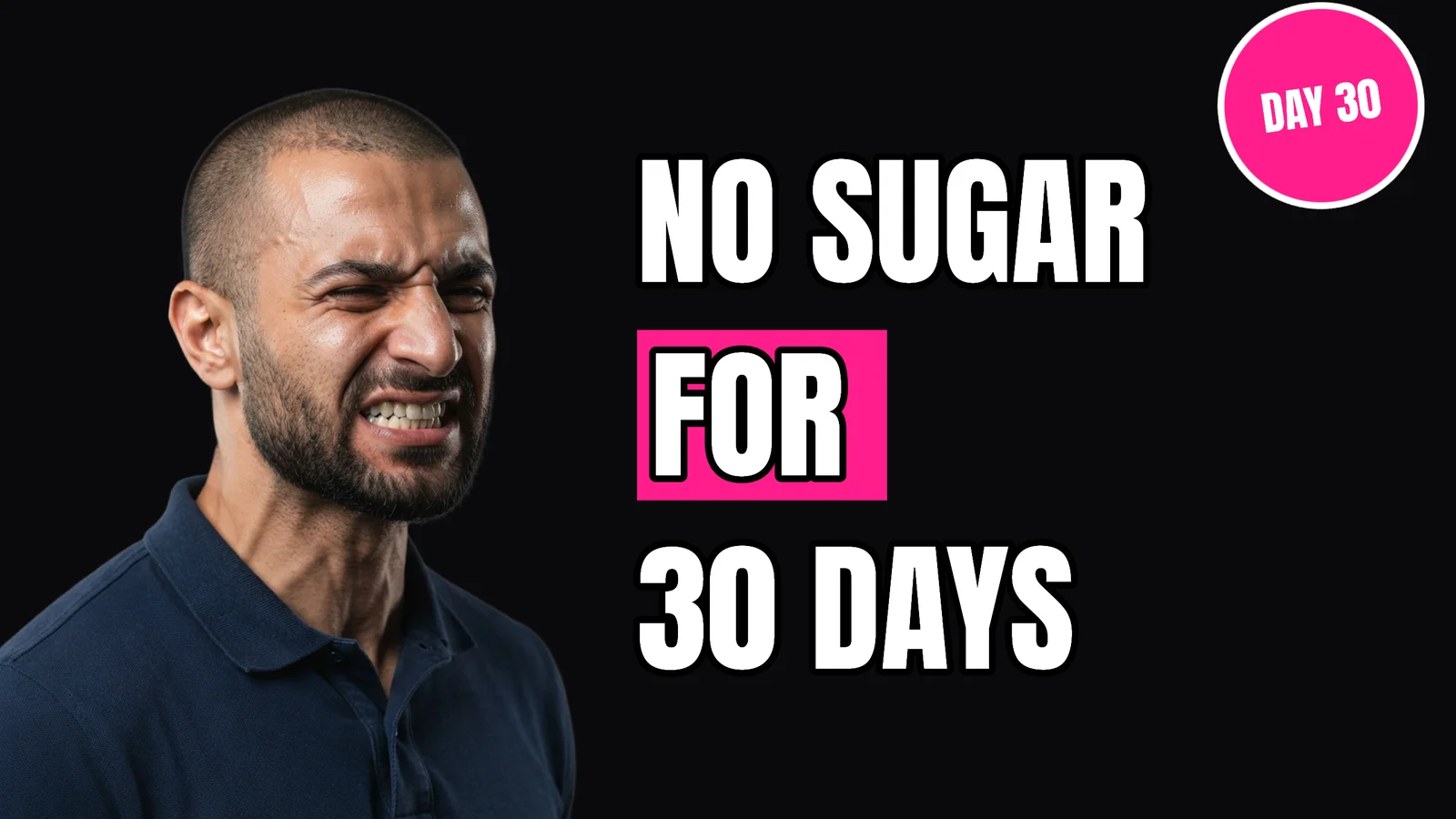Quit Sugar Challenge YouTube Thumbnail — 16:9 Youtube thumbnail template