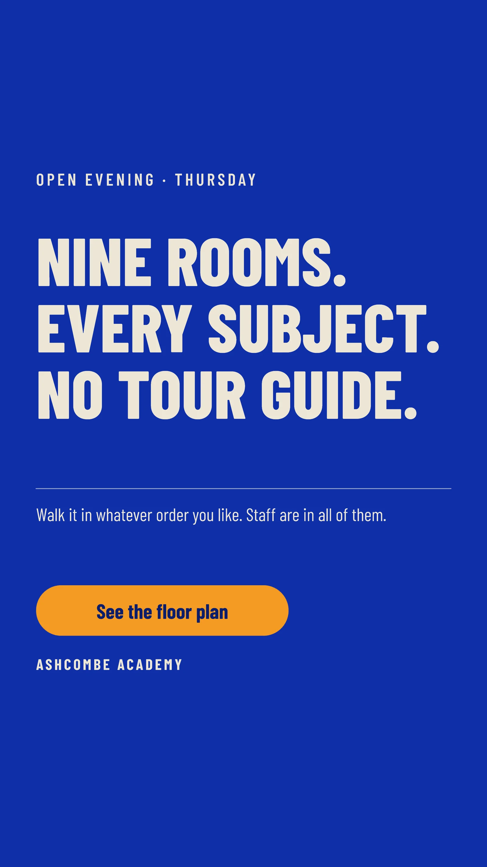 Open Evening Nine Rooms Facebook Story — 9:16 Facebook story template