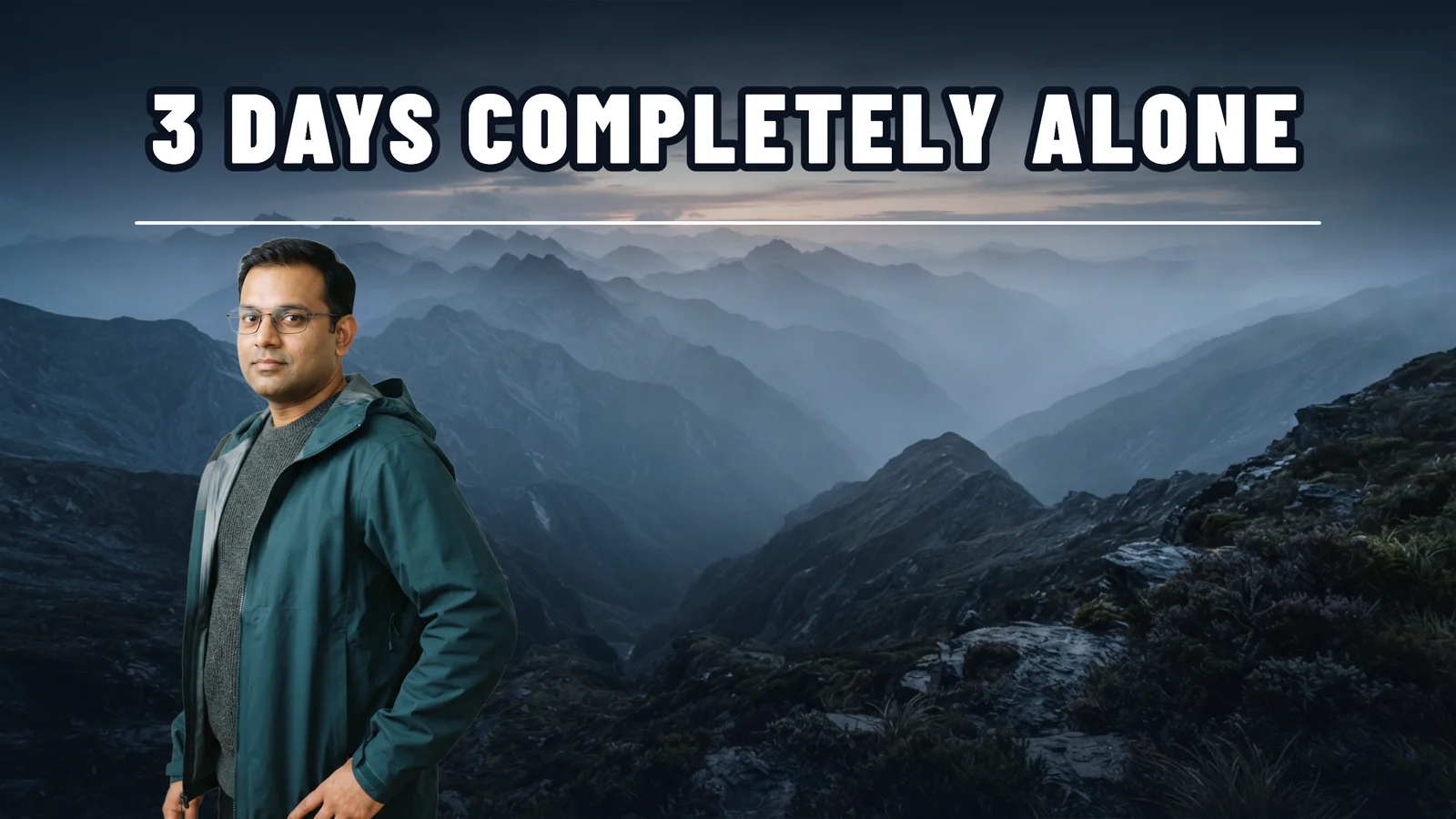 Solo Hike YouTube Thumbnail — 16:9 Youtube thumbnail template