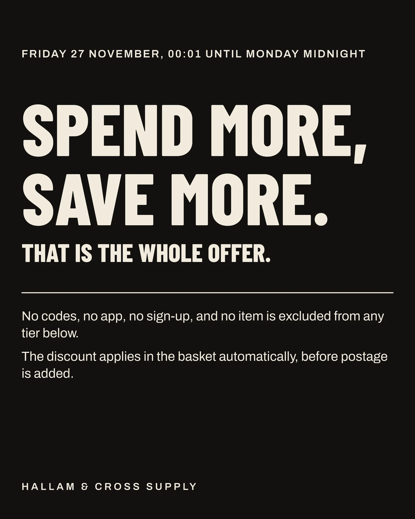 Onyx Discount Ladder Online Supply Black Friday Tiers Instagram Carousel — 5-panel Instagram carousel carousel template, page 1 of 5
