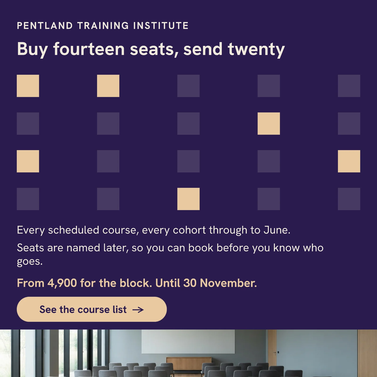 Training Black Friday Cohort Seats LinkedIn Ad — 1:1 LinkedIn ad template