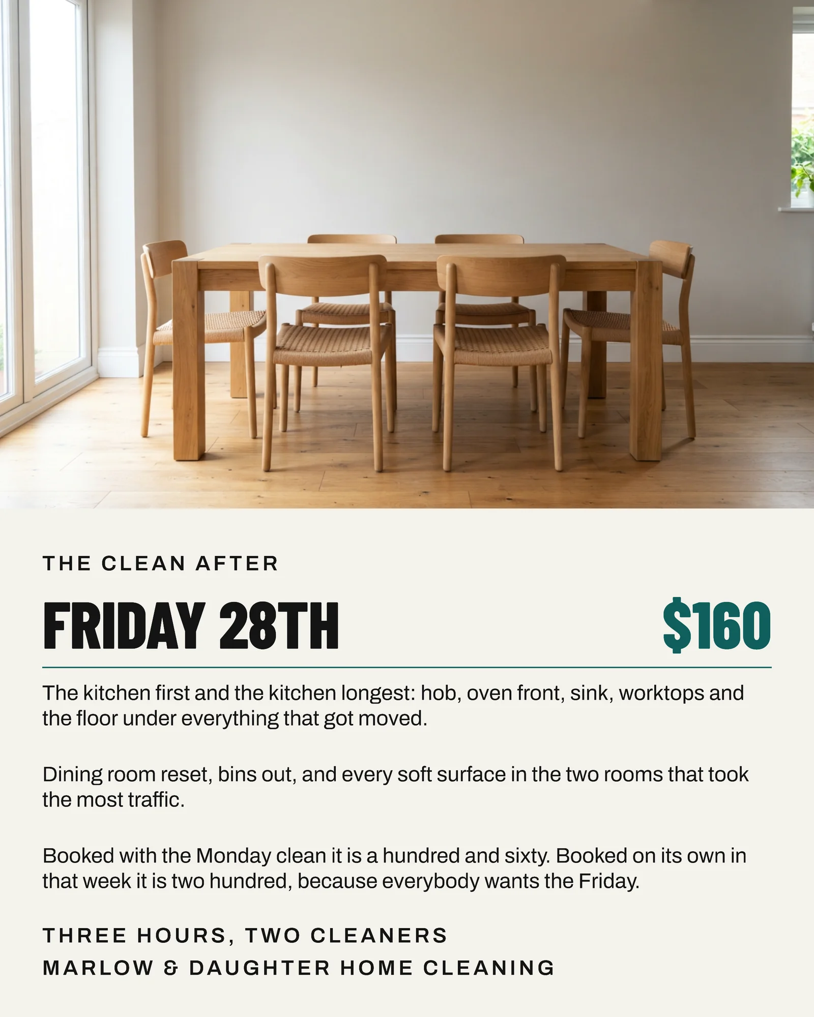 Chalk Horizon Halves Home Cleaning Thanksgiving Before And After Instagram Carousel — 5-panel Instagram carousel carousel template, page 3 of 5