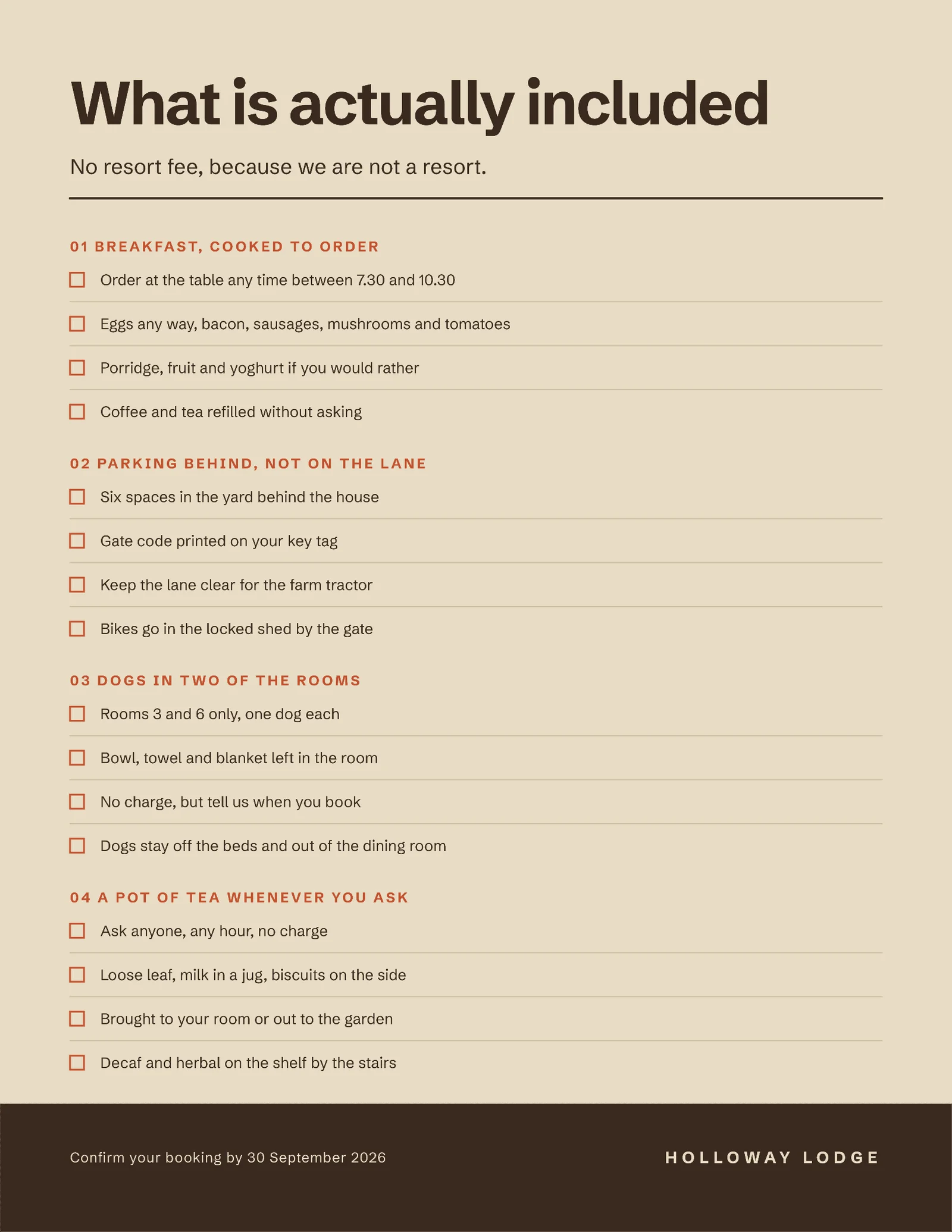 What Is Included Proposal — 2-page Proposal template, page 1 of 2