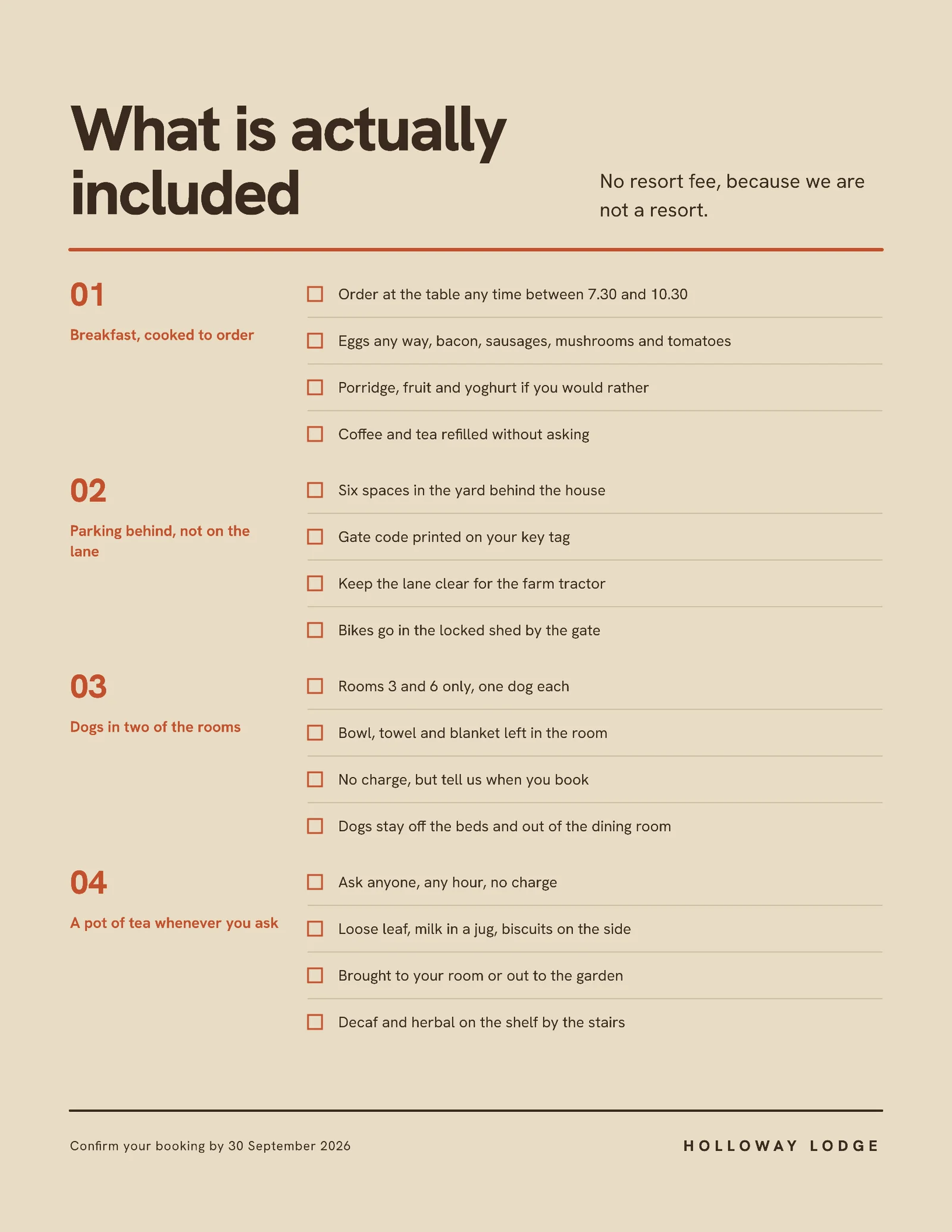 What Is Included Proposal — 2-page Proposal template, page 2 of 2