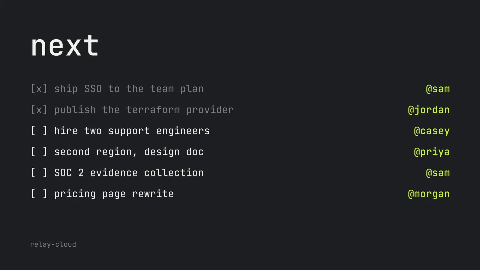 Todo List Next Steps Slide — 16:9 Slide template