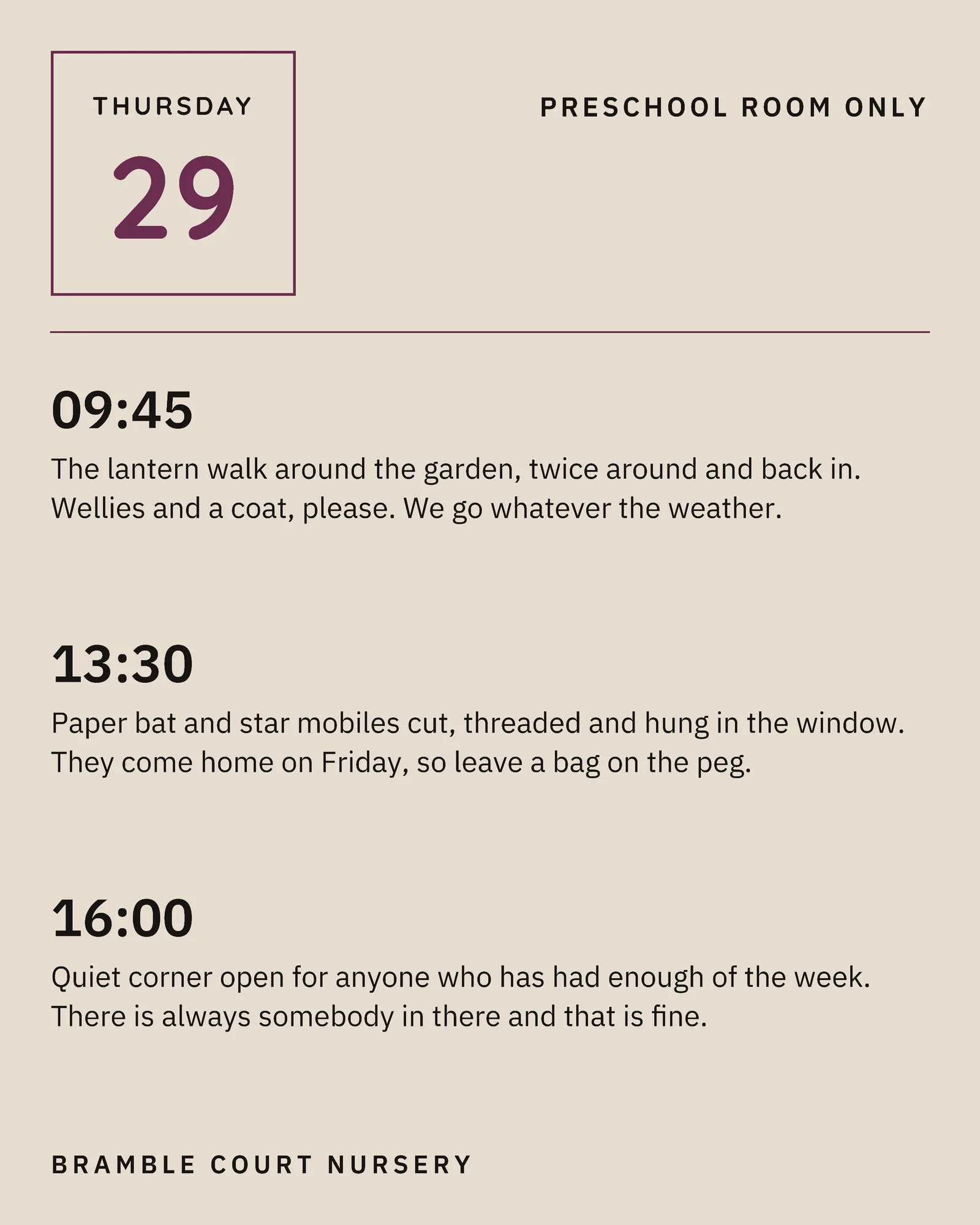 Putty Day Stamp Grid Nursery Halloween Week Facebook Carousel — 5-panel Facebook carousel carousel template, page 3 of 5