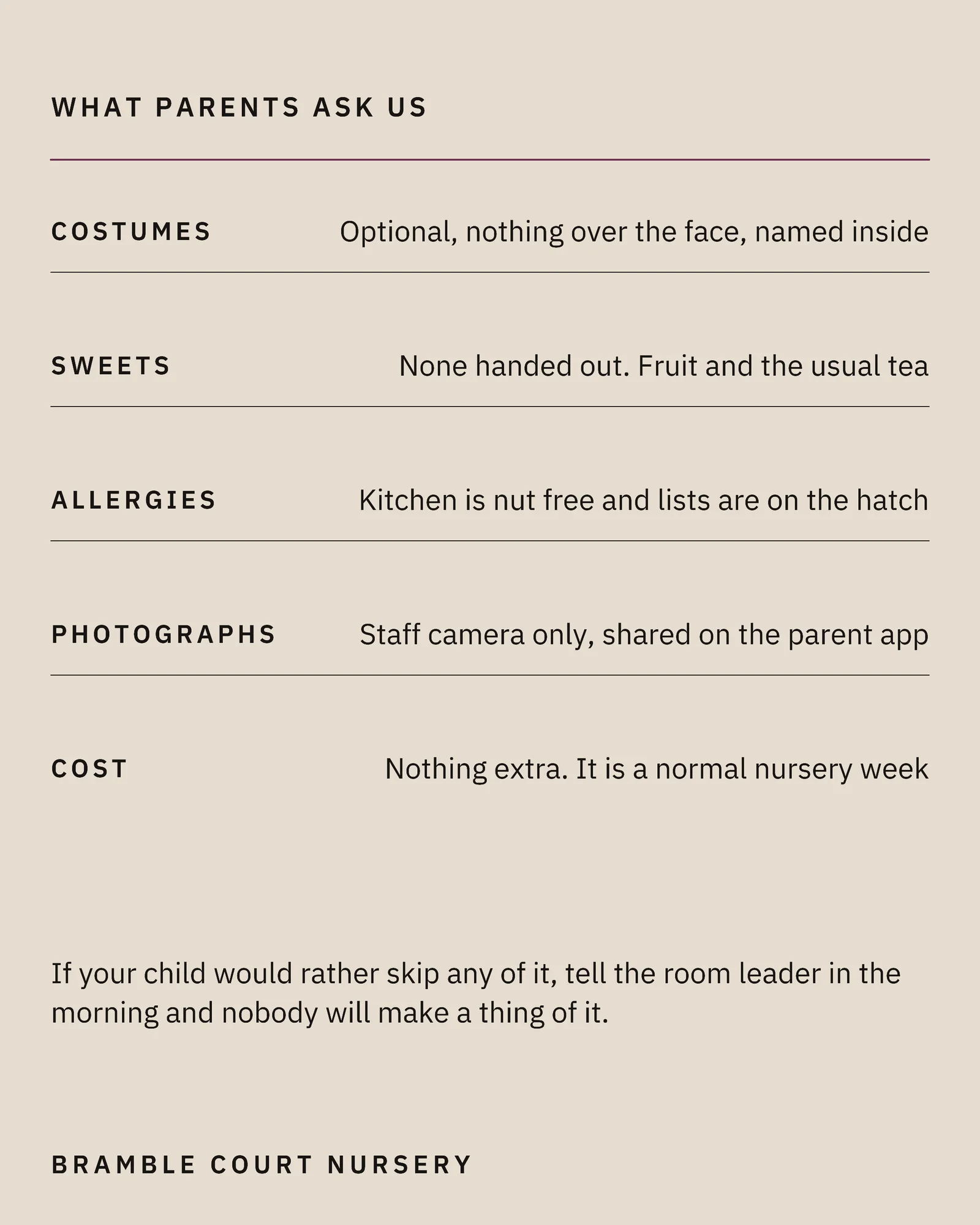 Putty Day Stamp Grid Nursery Halloween Week Facebook Carousel — 5-panel Facebook carousel carousel template, page 5 of 5