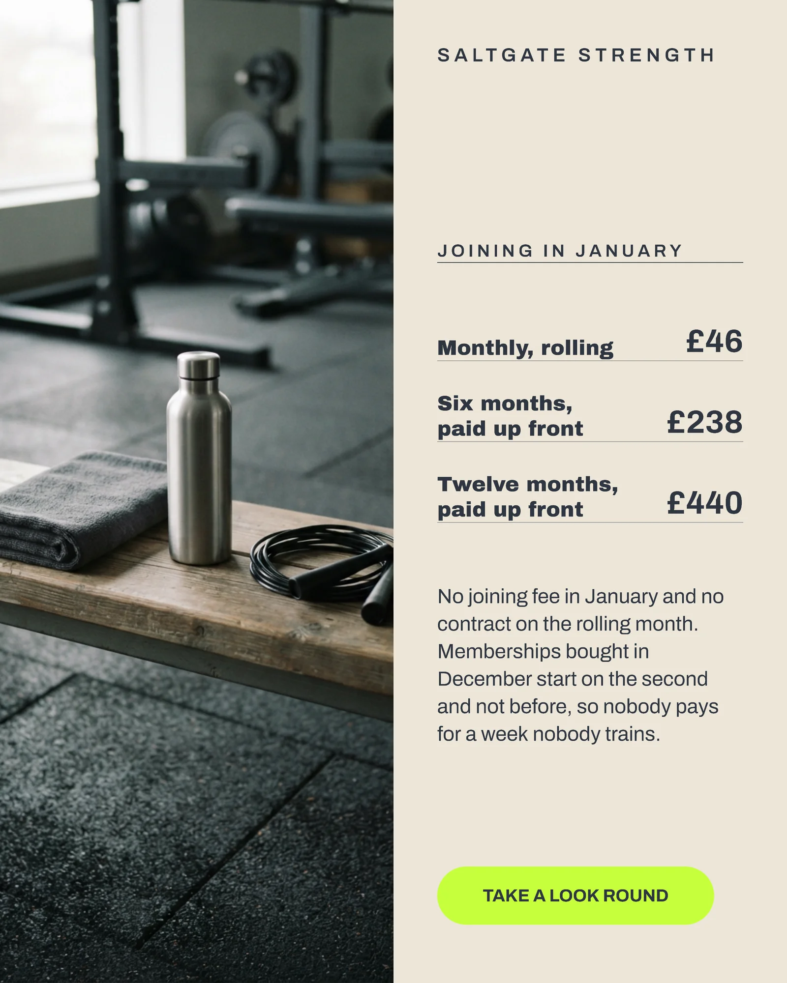 Slate Lime Timetable Gym Christmas Opening Facebook Carousel — 4-panel Facebook carousel carousel template, page 4 of 4