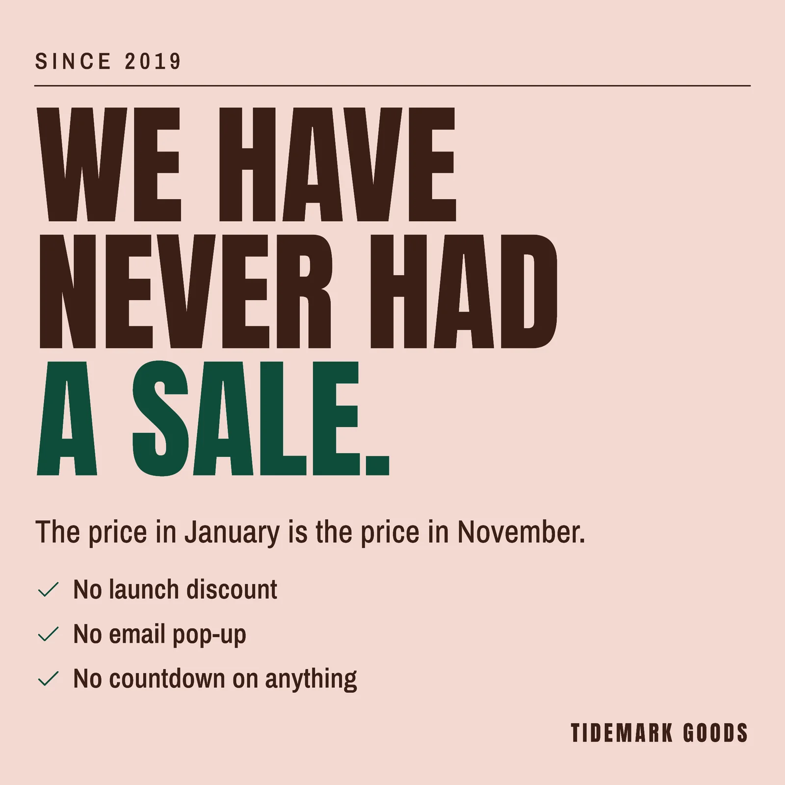 Never A Sale Instagram Post — 1:1 Instagram post template