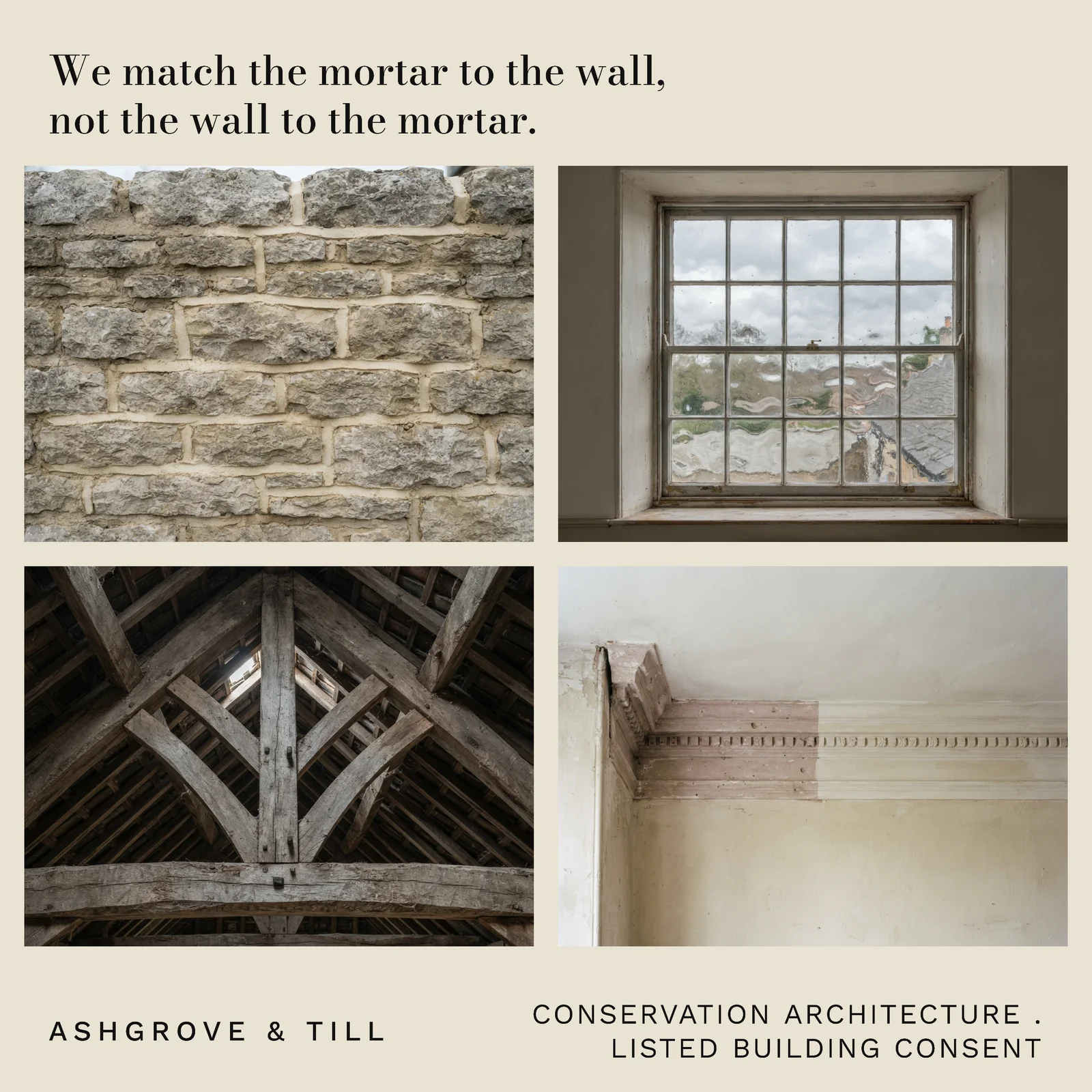 Conservation Architects Four Up Grid Instagram Post — 1:1 Instagram post template