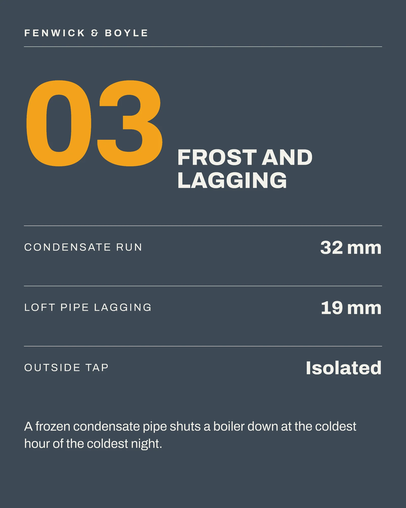 Slate Amber Numbered Checks Plumbing Winter Readiness Instagram Carousel — 5-panel Instagram carousel carousel template, page 4 of 5