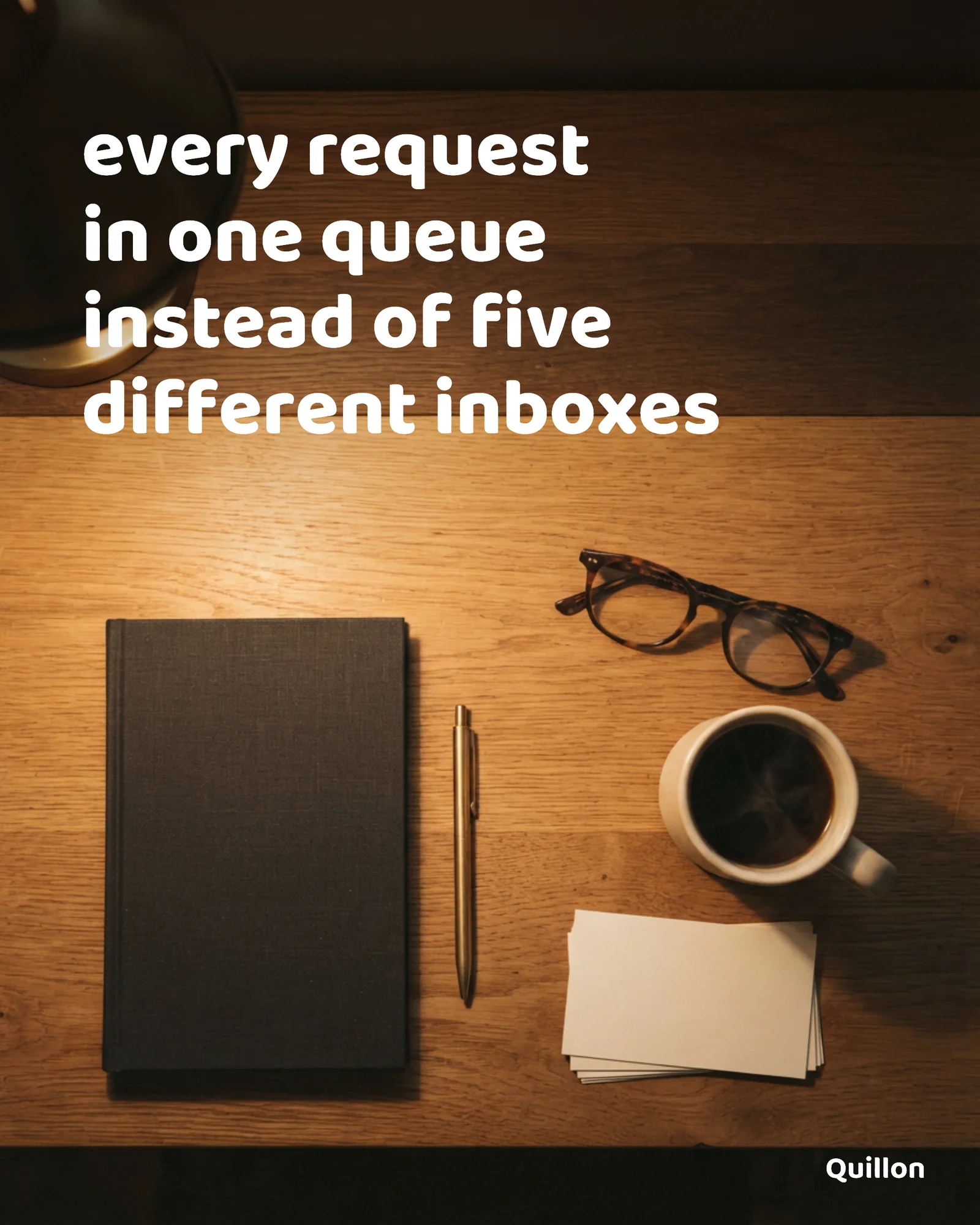 Support Desk Software Flat-Lay Ad — 4:5 Instagram ad template
