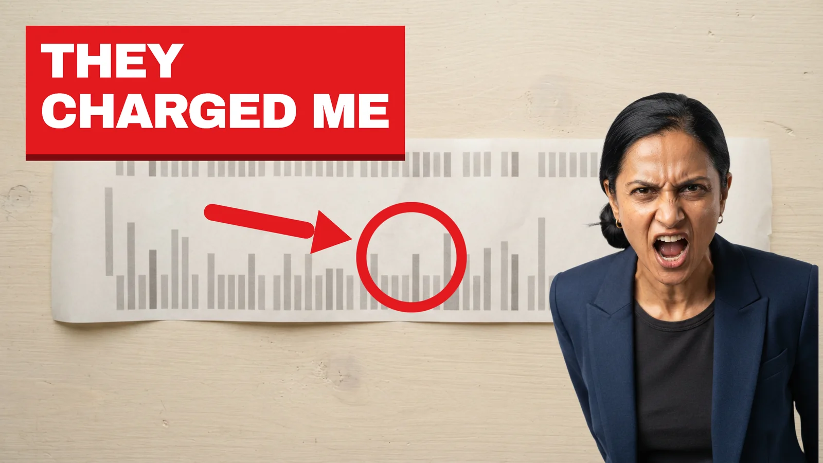 Hidden Fee YouTube Thumbnail — 16:9 Youtube thumbnail template