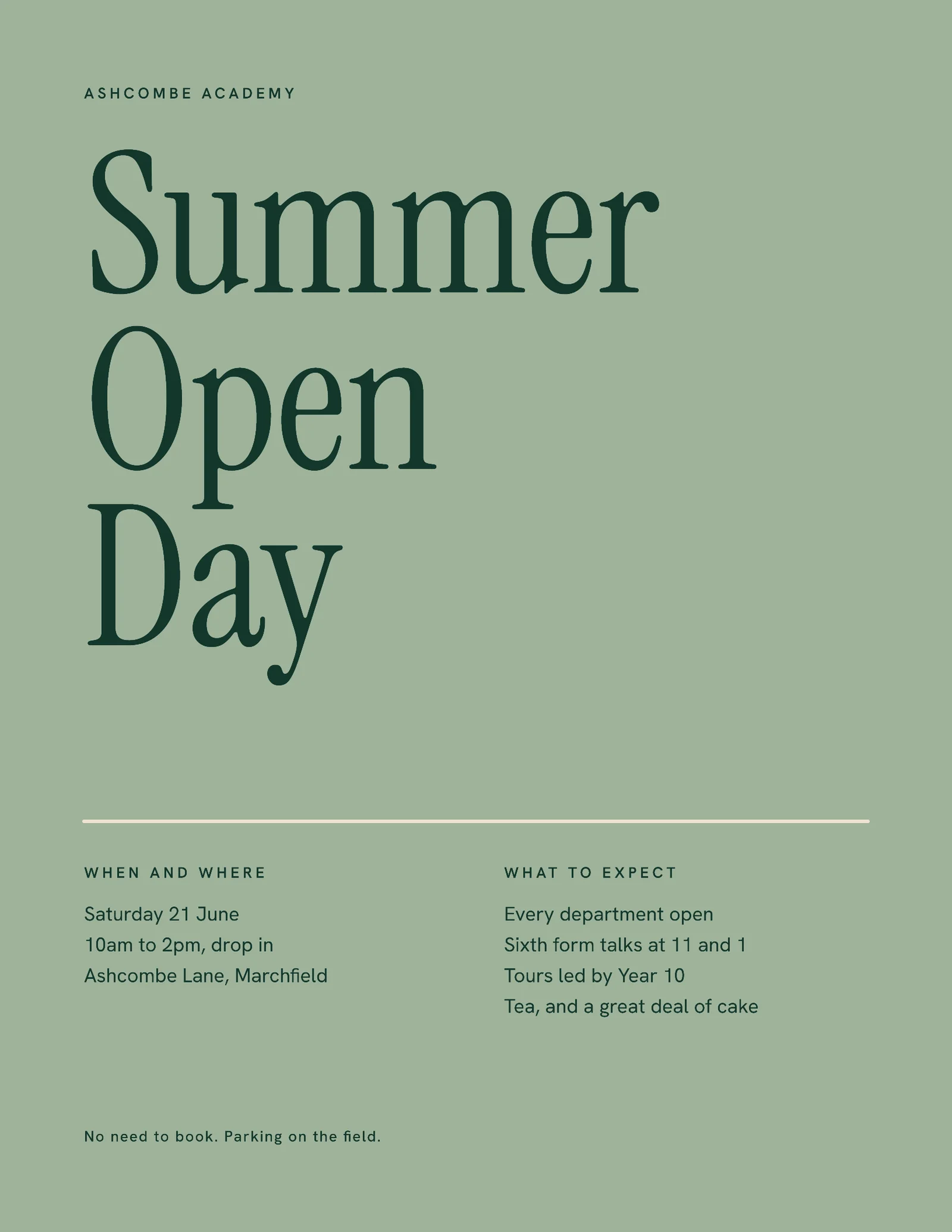 Summer Open Day Invitation — Letter Invitation template