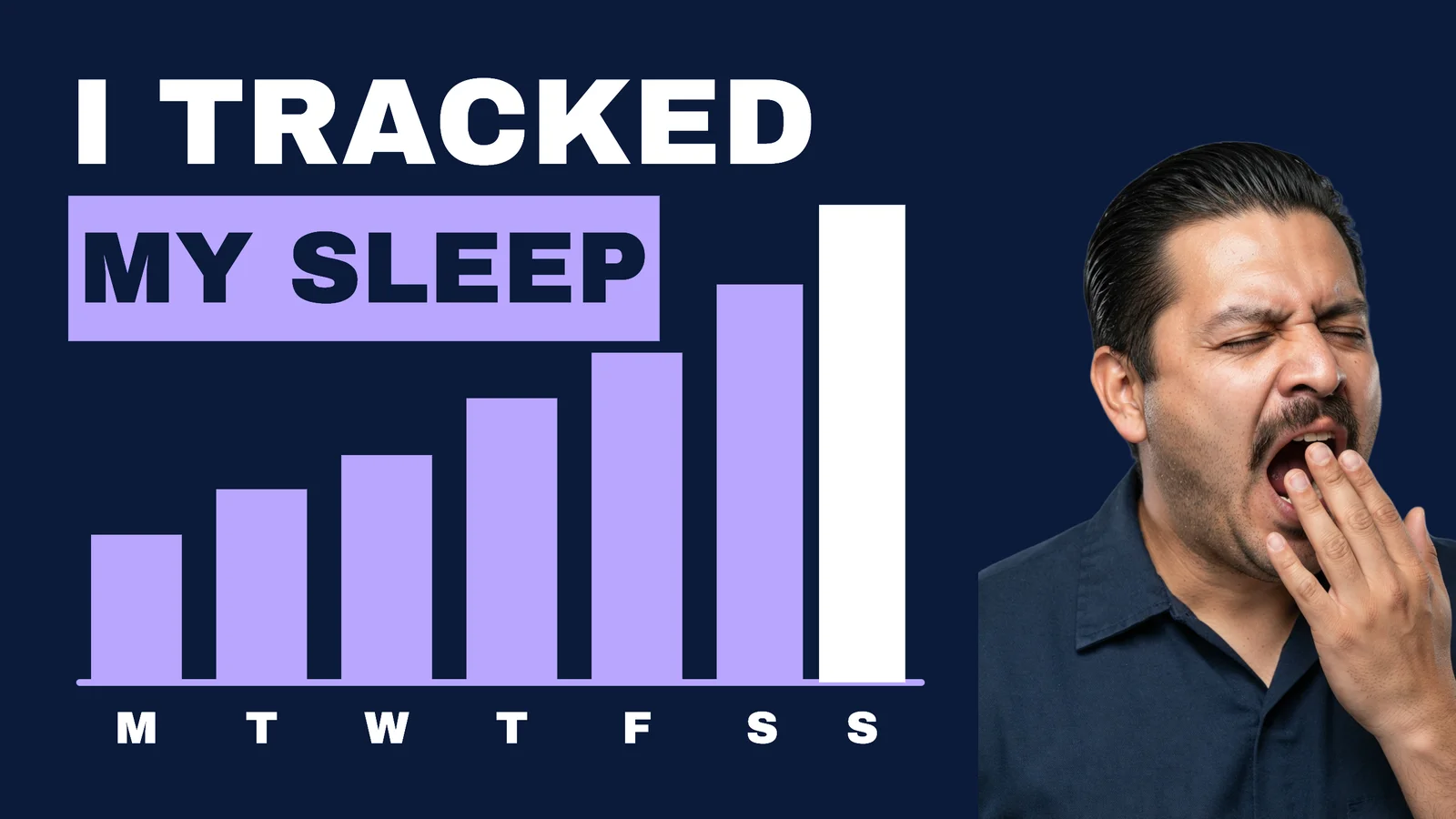 Sleep Tracking YouTube Thumbnail — 16:9 Youtube thumbnail template