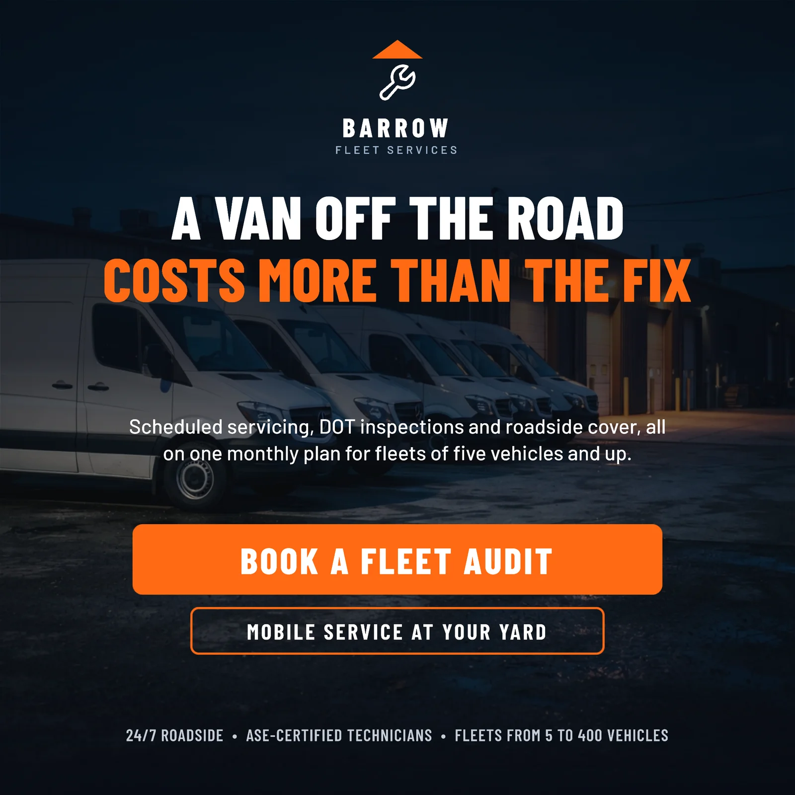 Charcoal Photo Poster Fleet Servicing Instagram Ad — 1:1 Instagram ad template