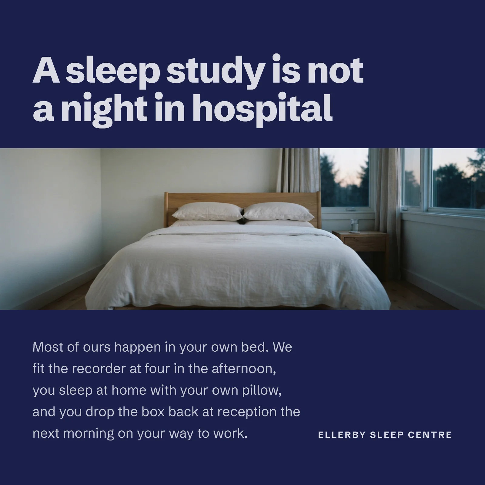 Sleep Study At Home Instagram Post — 1:1 Instagram post template