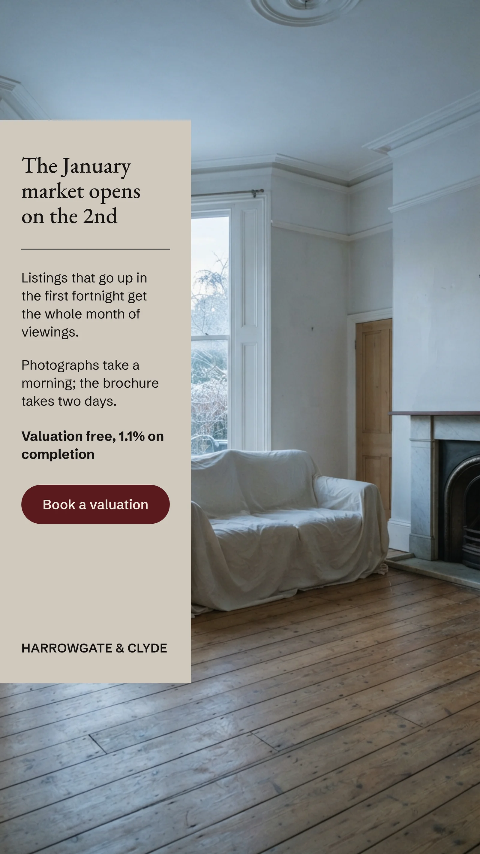 January Valuations Estate Agent Instagram Story — 9:16 Instagram story template