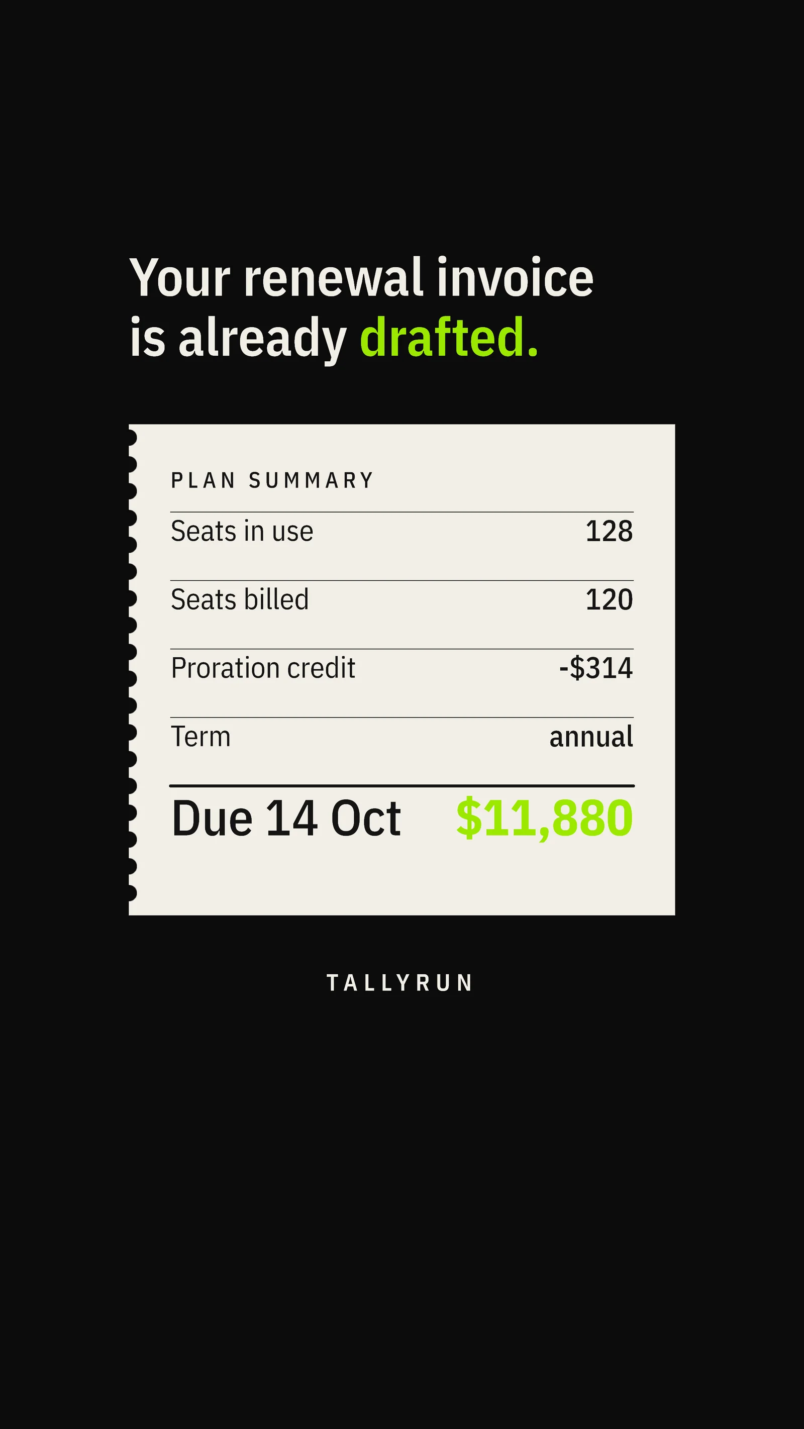 Ink Invoice Stub Subscription Billing Facebook Story — 9:16 Facebook story template