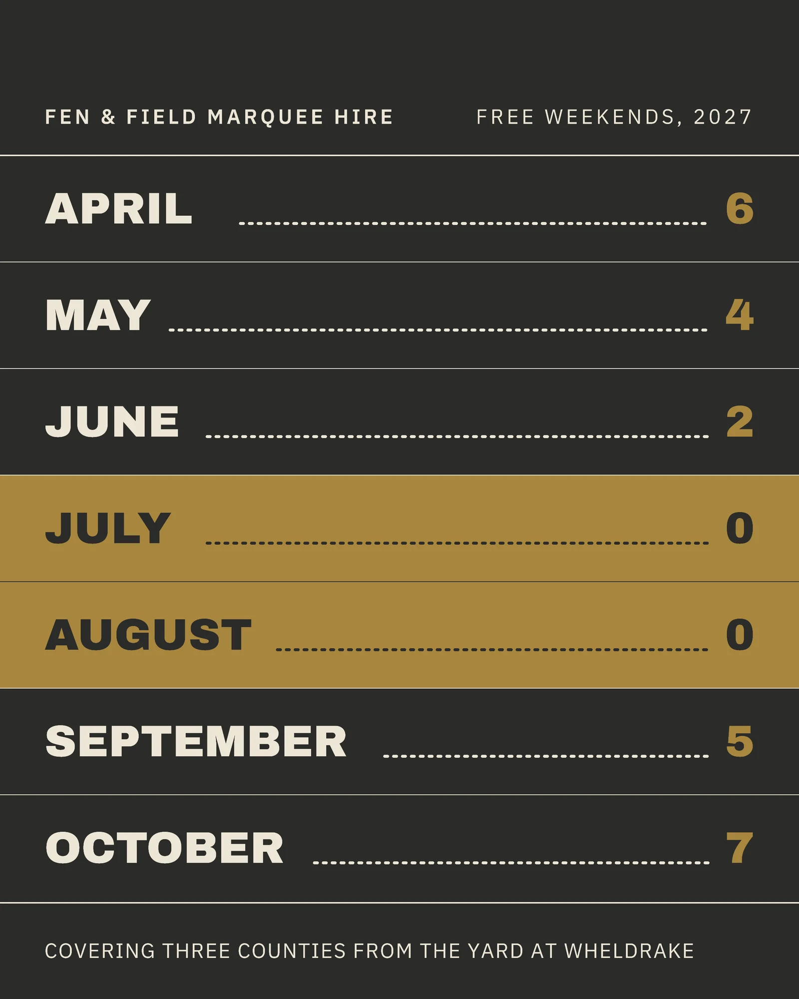 Charcoal Brass Availability Board Marquee Hire Black Friday Facebook Carousel — 4-panel Facebook carousel carousel template, page 2 of 4