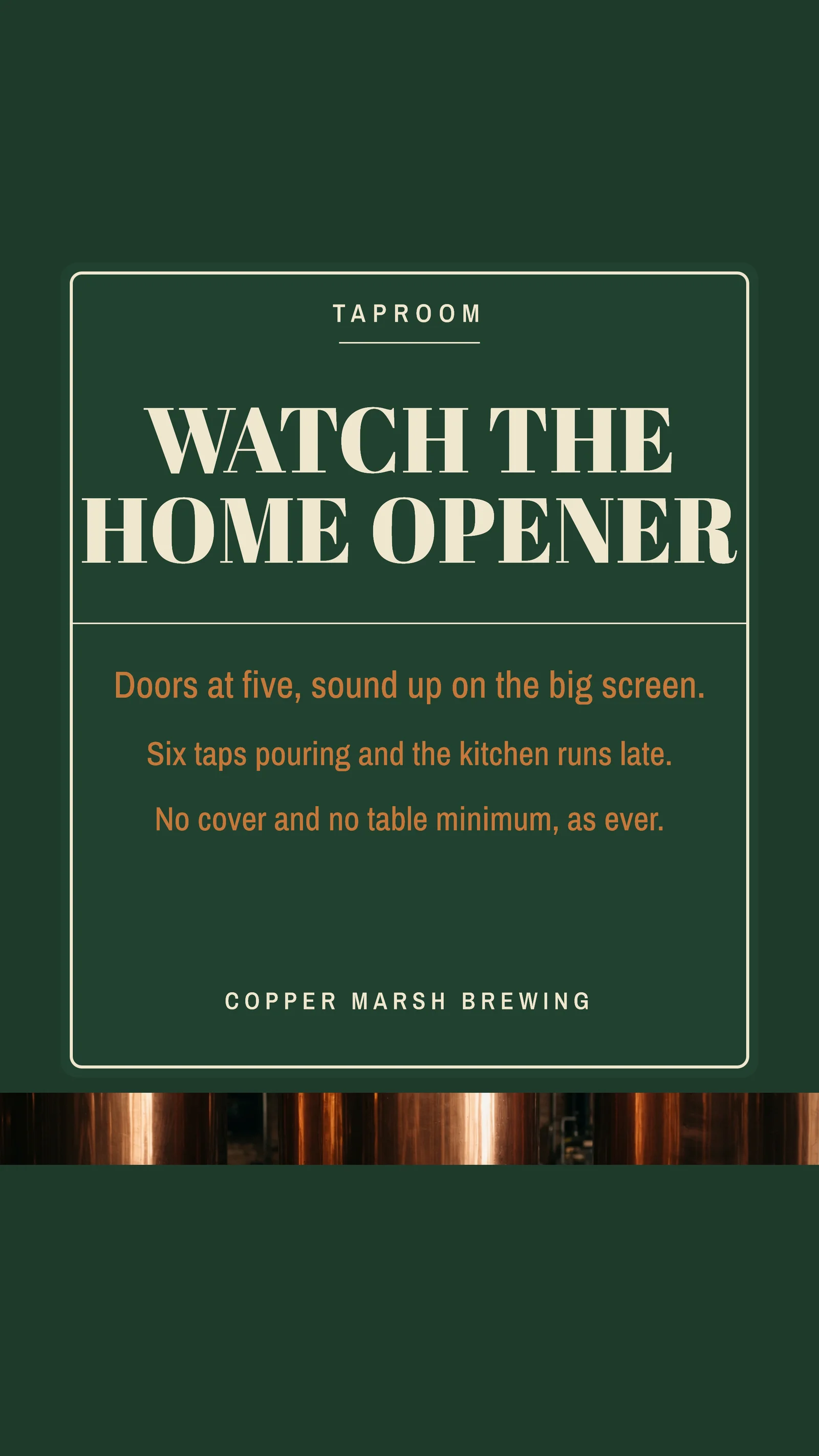 Enamel Sign Brewery Watch Party Instagram Story — 9:16 Instagram story template