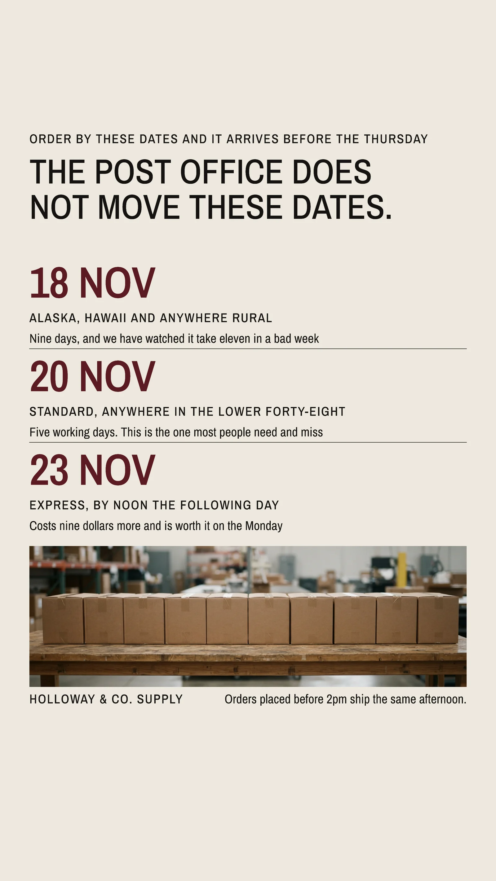 Bone Date Blocks Supply Shop Thanksgiving Shipping Facebook Story — 9:16 Facebook story template