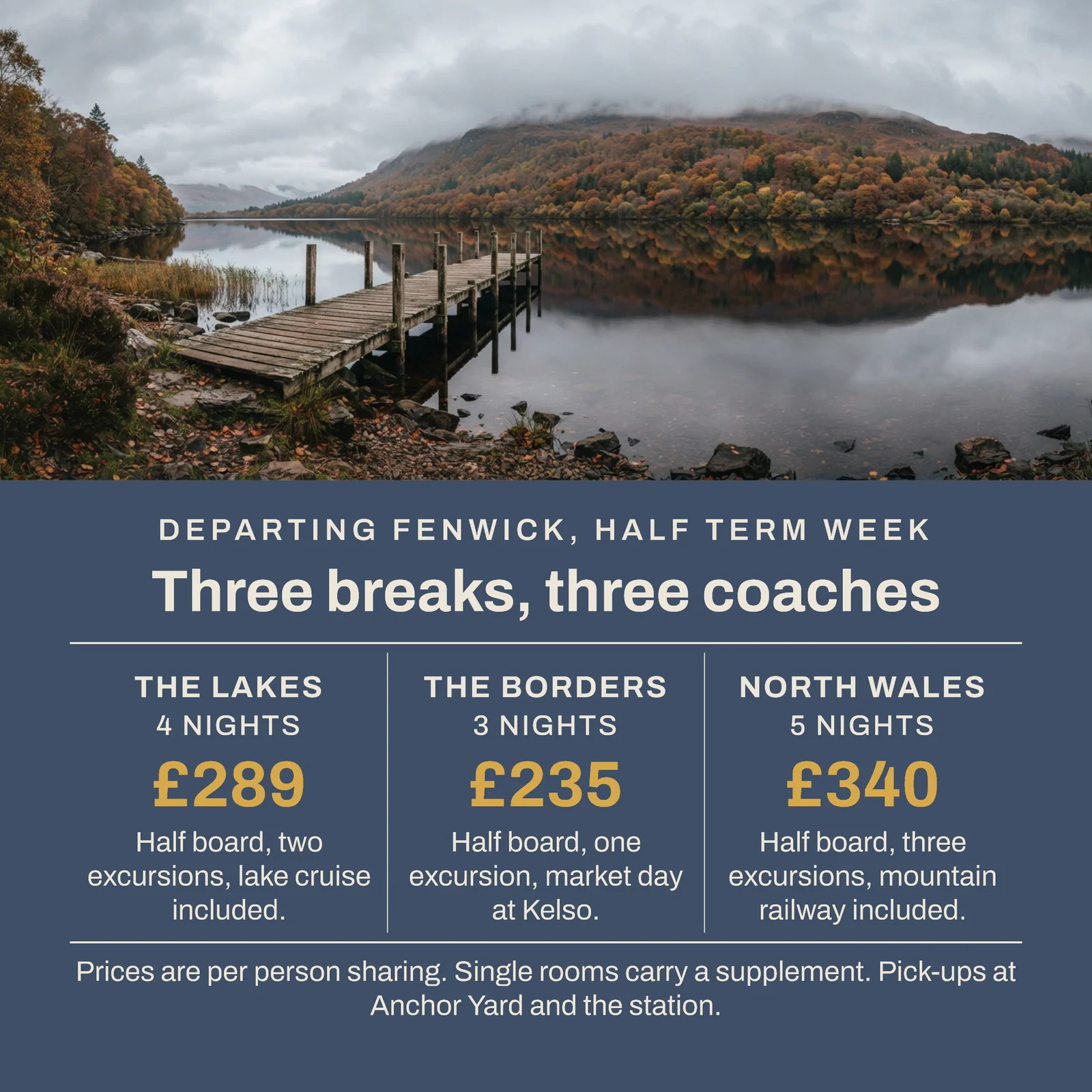 Coach Holidays Price Shelf October Breaks Instagram Ad — 1:1 Instagram ad template