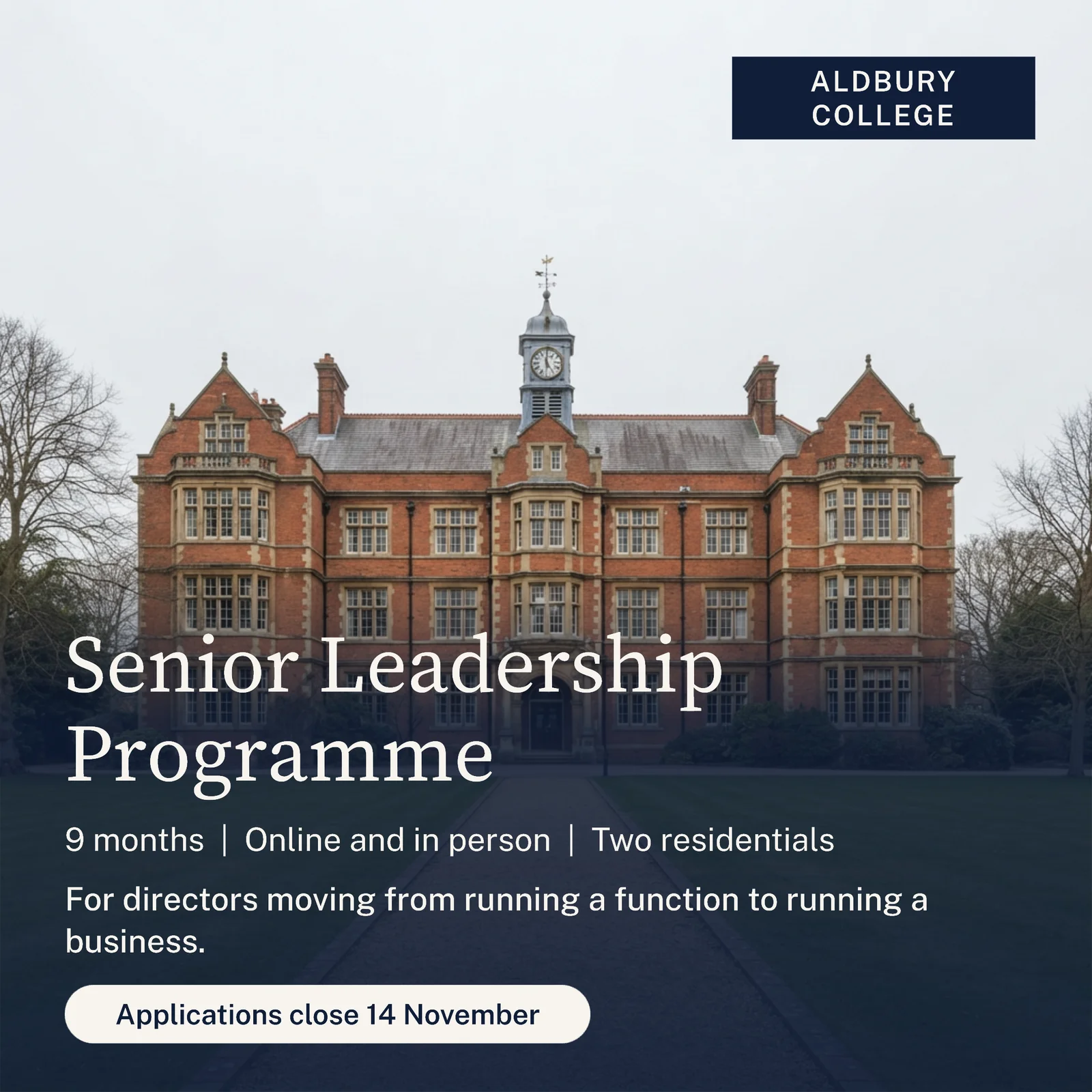 Building photo programme — 1:1 Instagram ad template