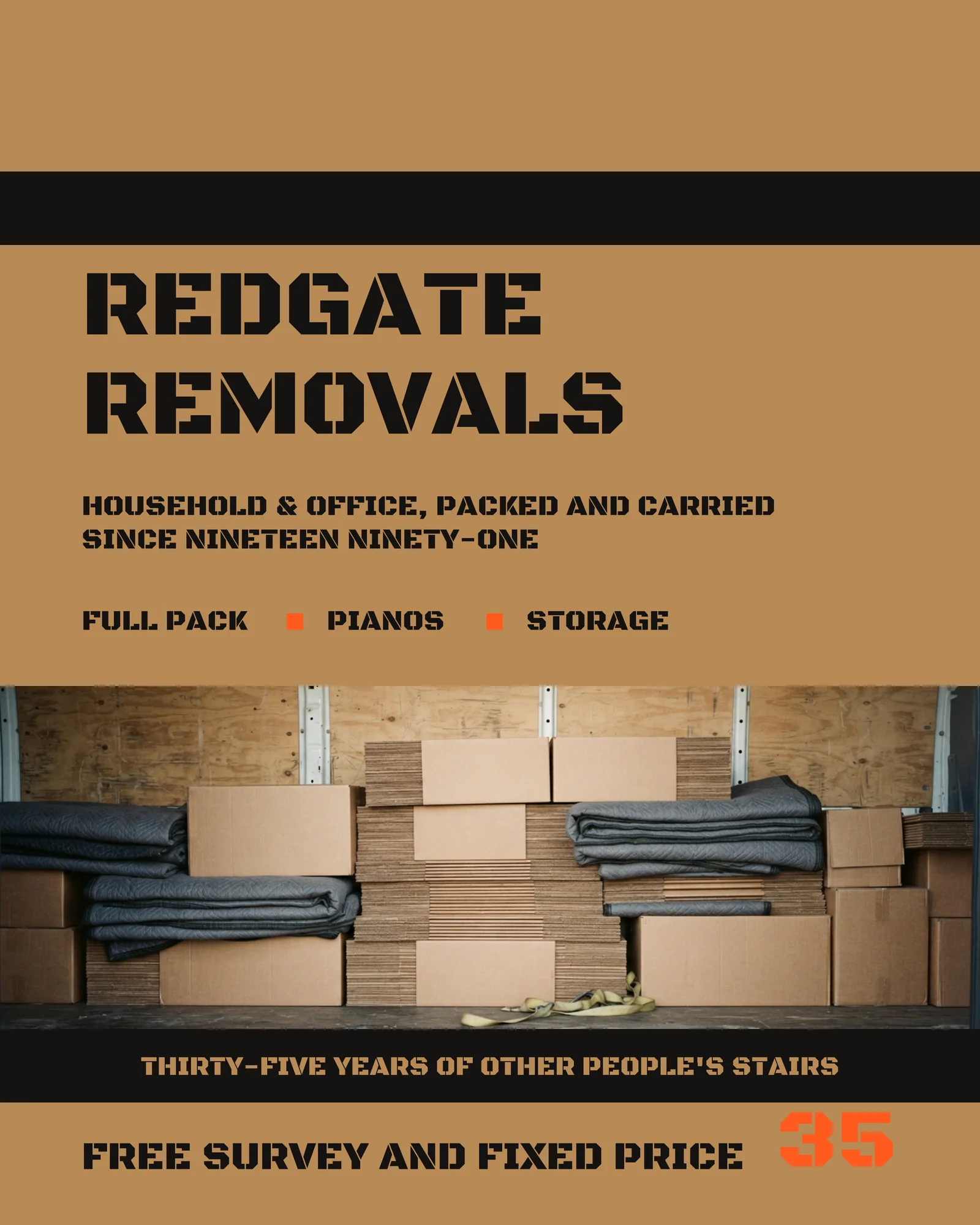 Crate Stencil Removals Thirty-Five Years Facebook Ad — 4:5 Facebook ad template