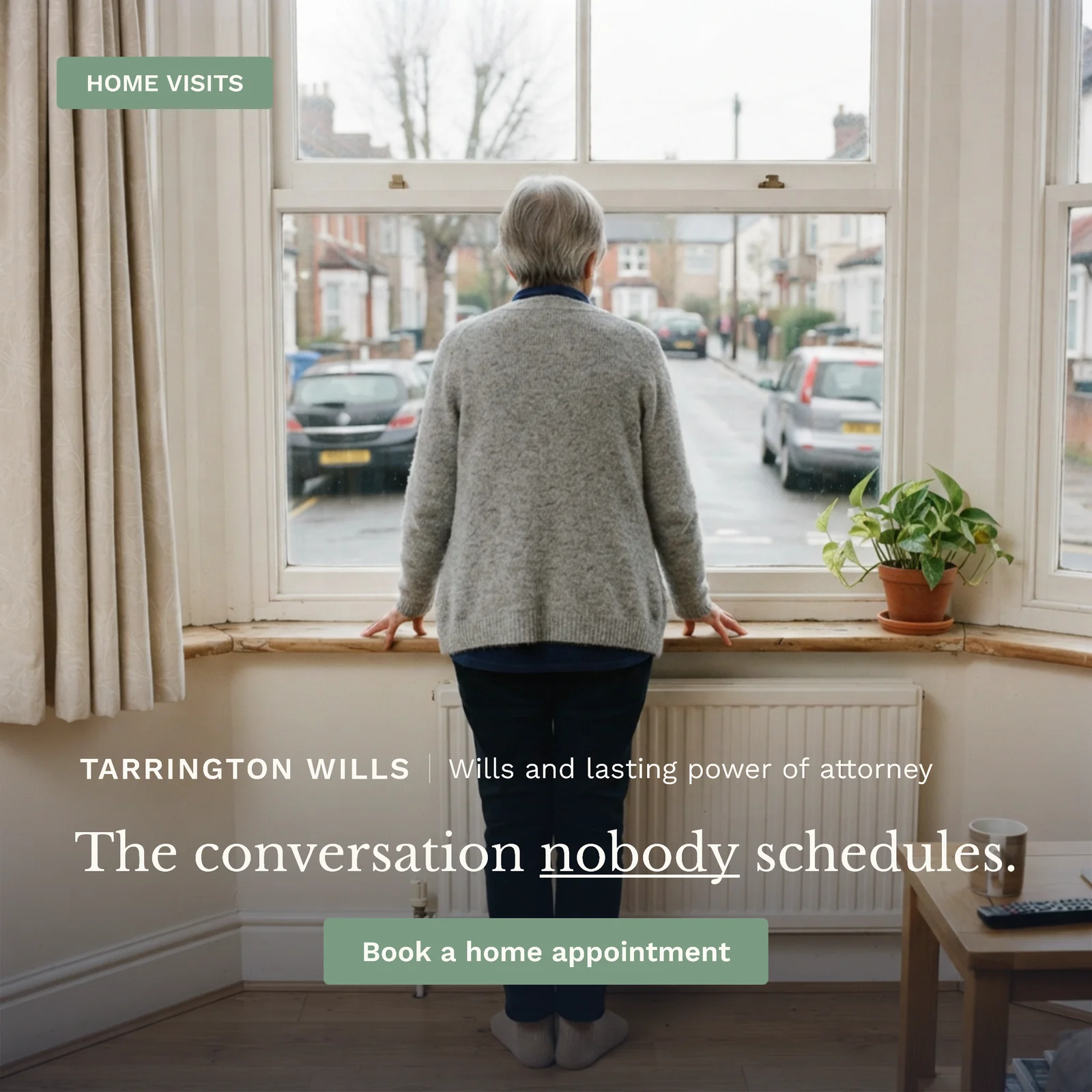 Window scene with serif — 1:1 Instagram ad template
