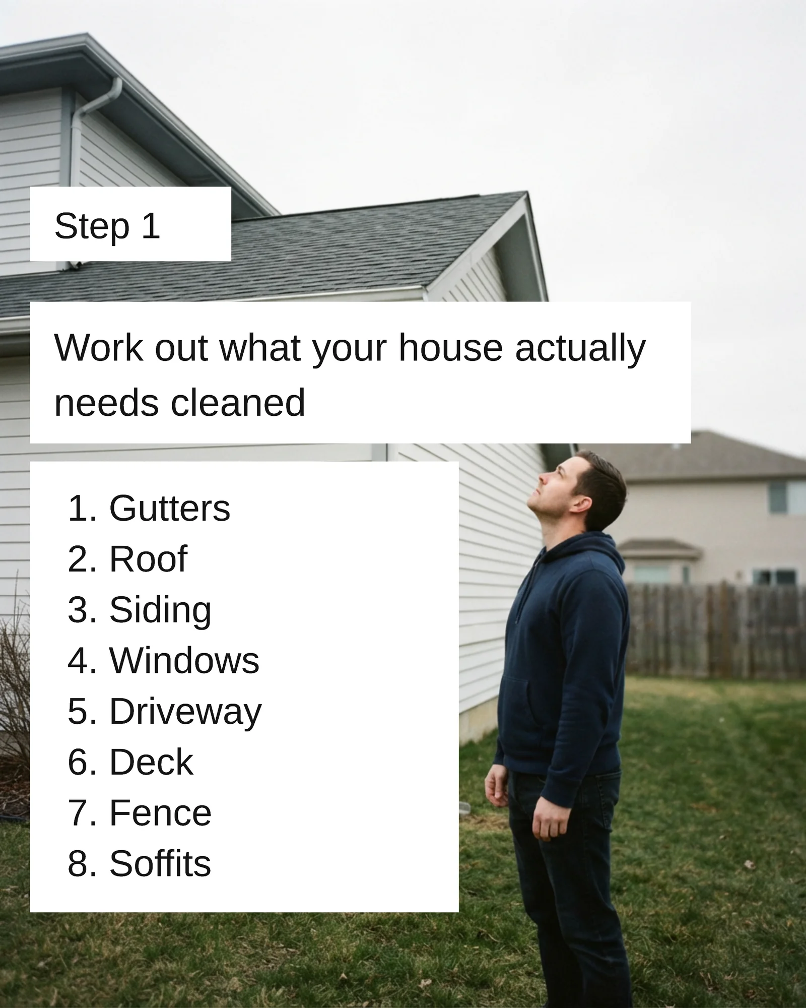 Hook and Steps Exterior Cleaning Carousel — 5-panel Instagram carousel carousel template, page 2 of 5