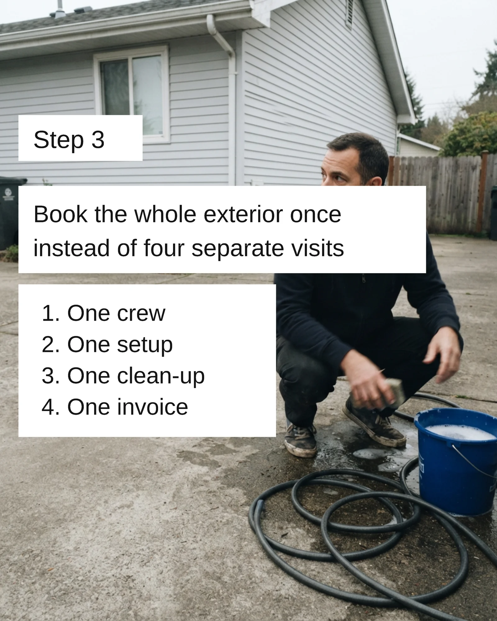 Hook and Steps Exterior Cleaning Carousel — 5-panel Instagram carousel carousel template, page 4 of 5