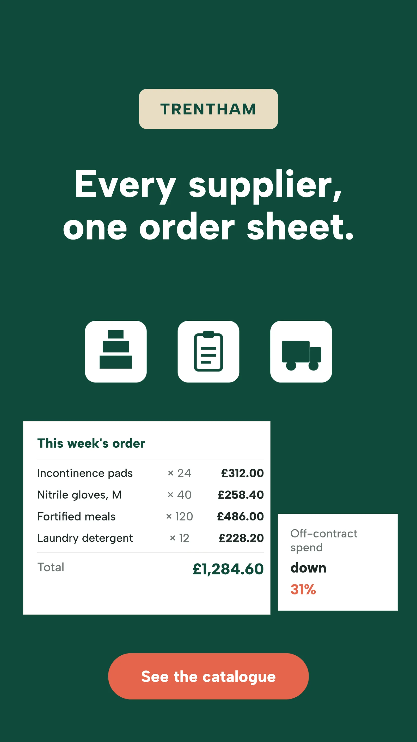 Green glyph tiles ordering — 9:16 Instagram ad template