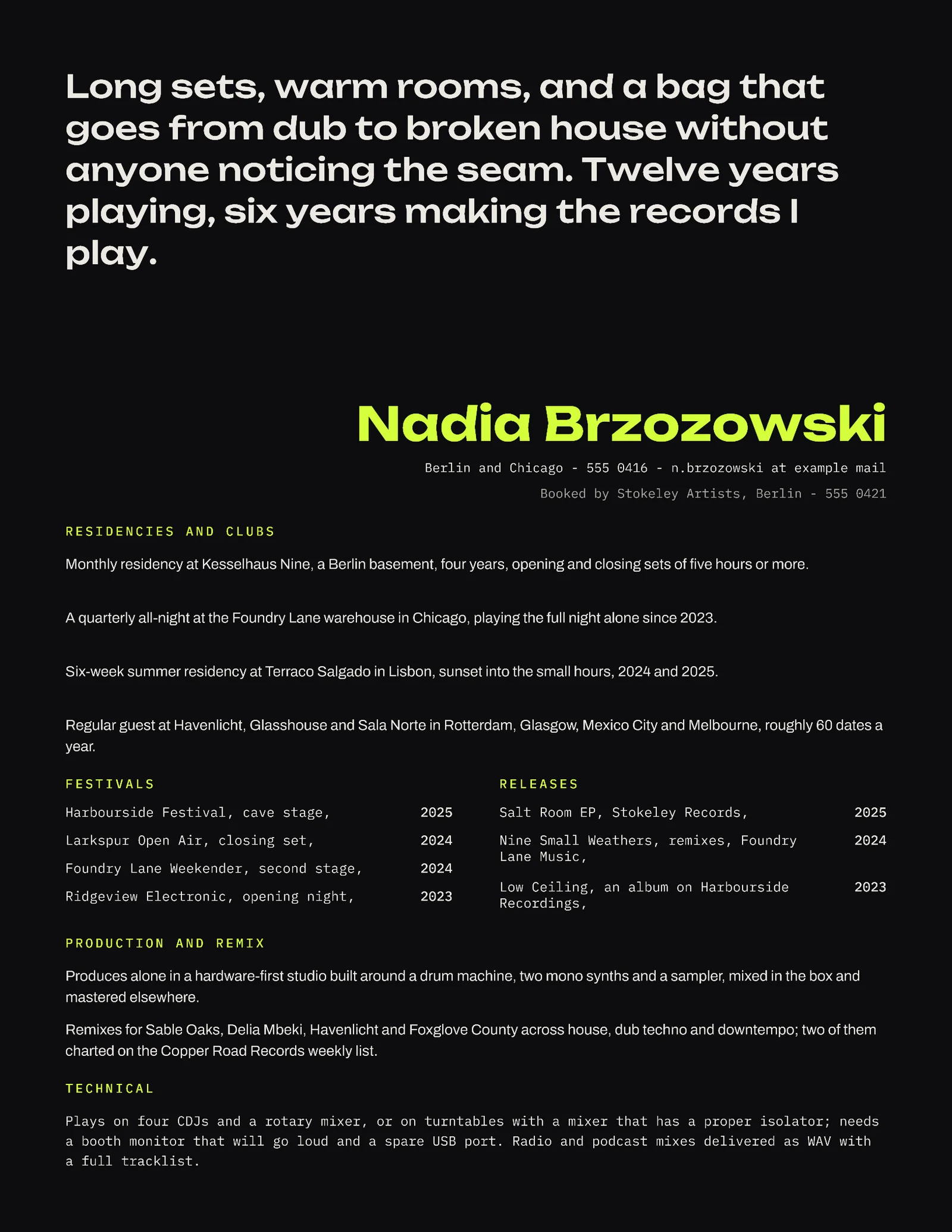 DJ and Producer Resume — Letter Resume template
